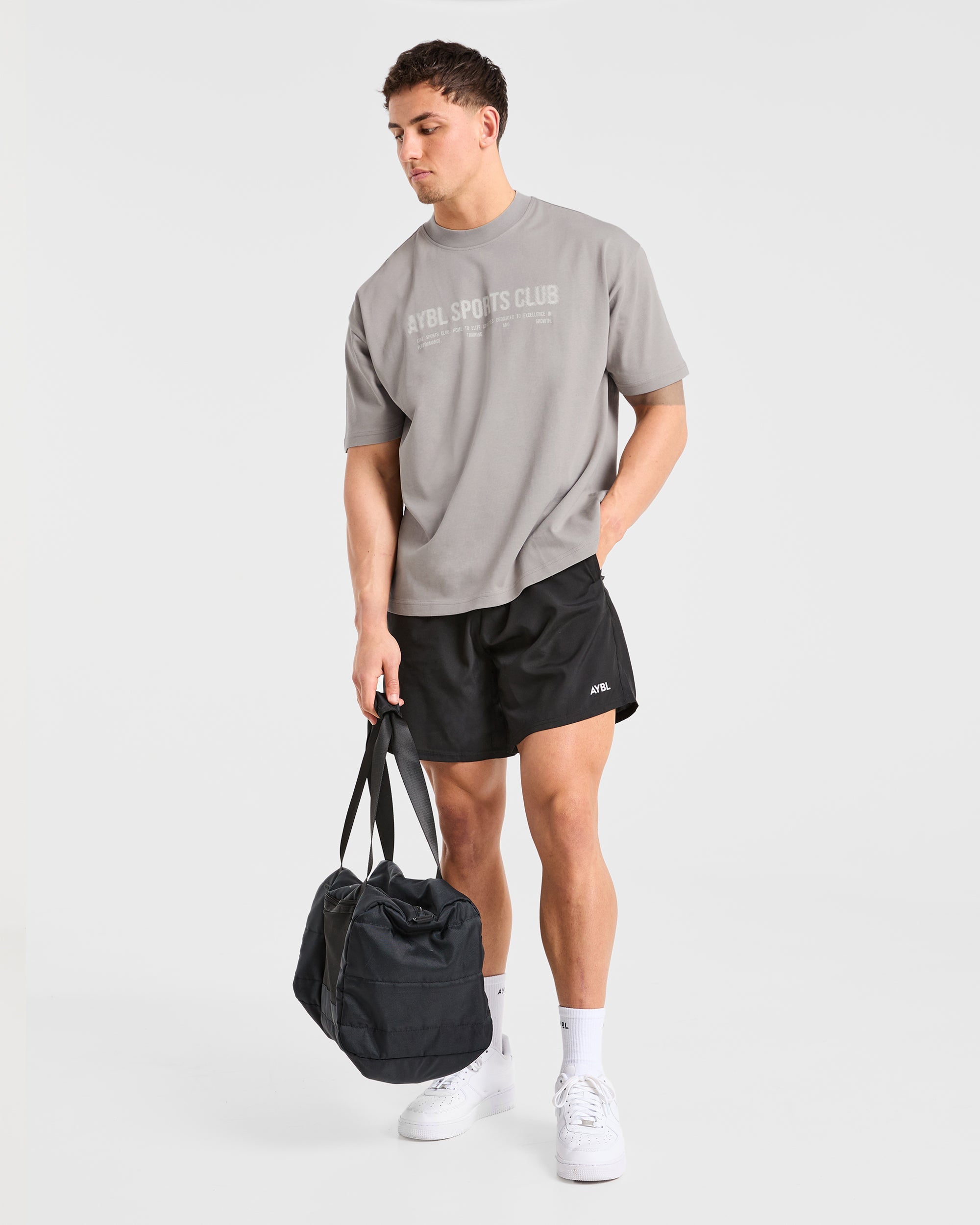 Sports Club Dot Oversized T Shirt - Cloud Grey