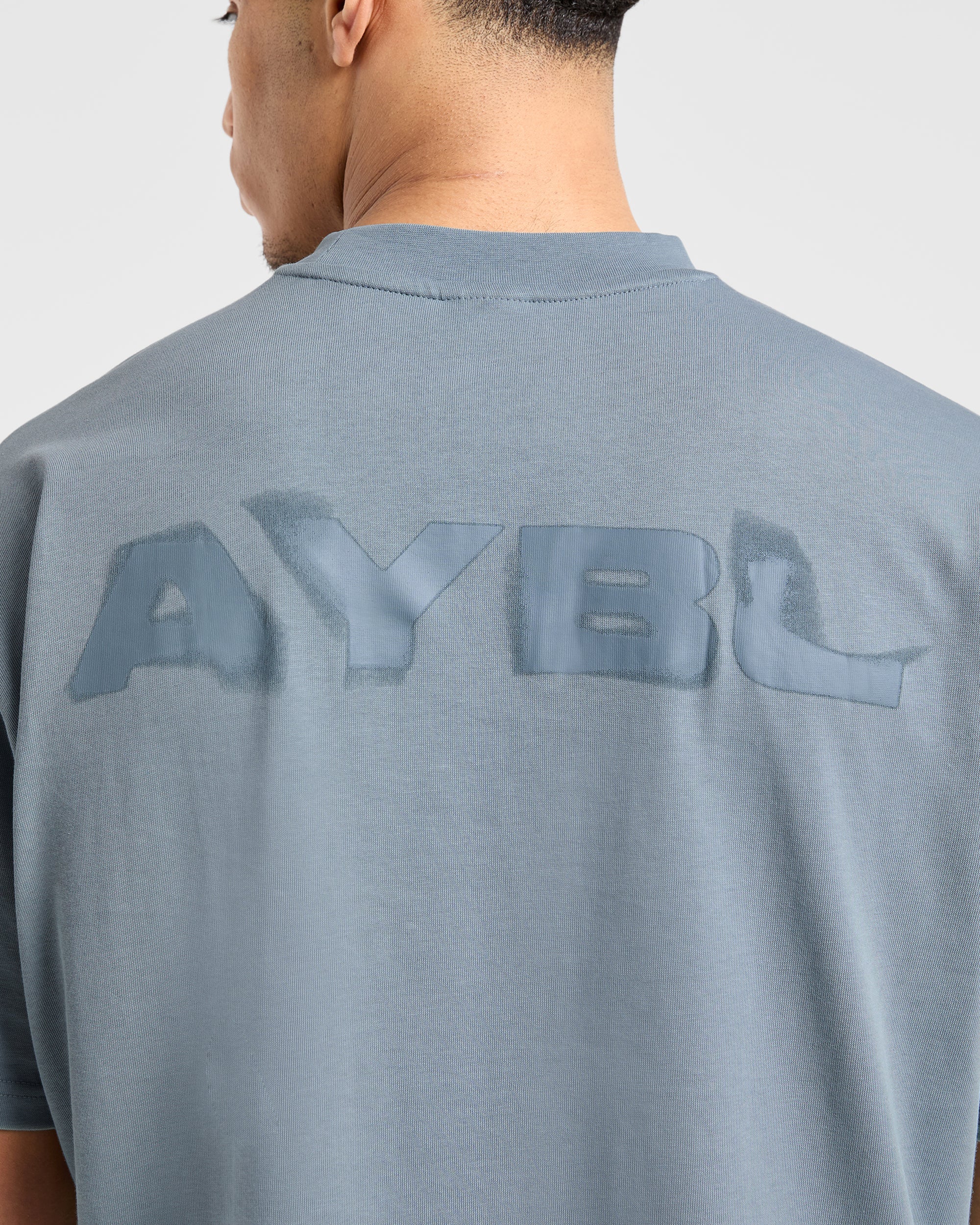 Blur Oversized T Shirt - Steel Blue