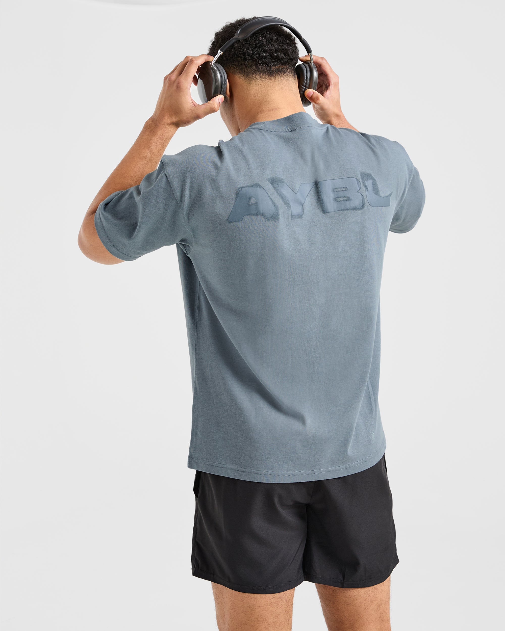 Blur Oversized T Shirt - Steel Blue