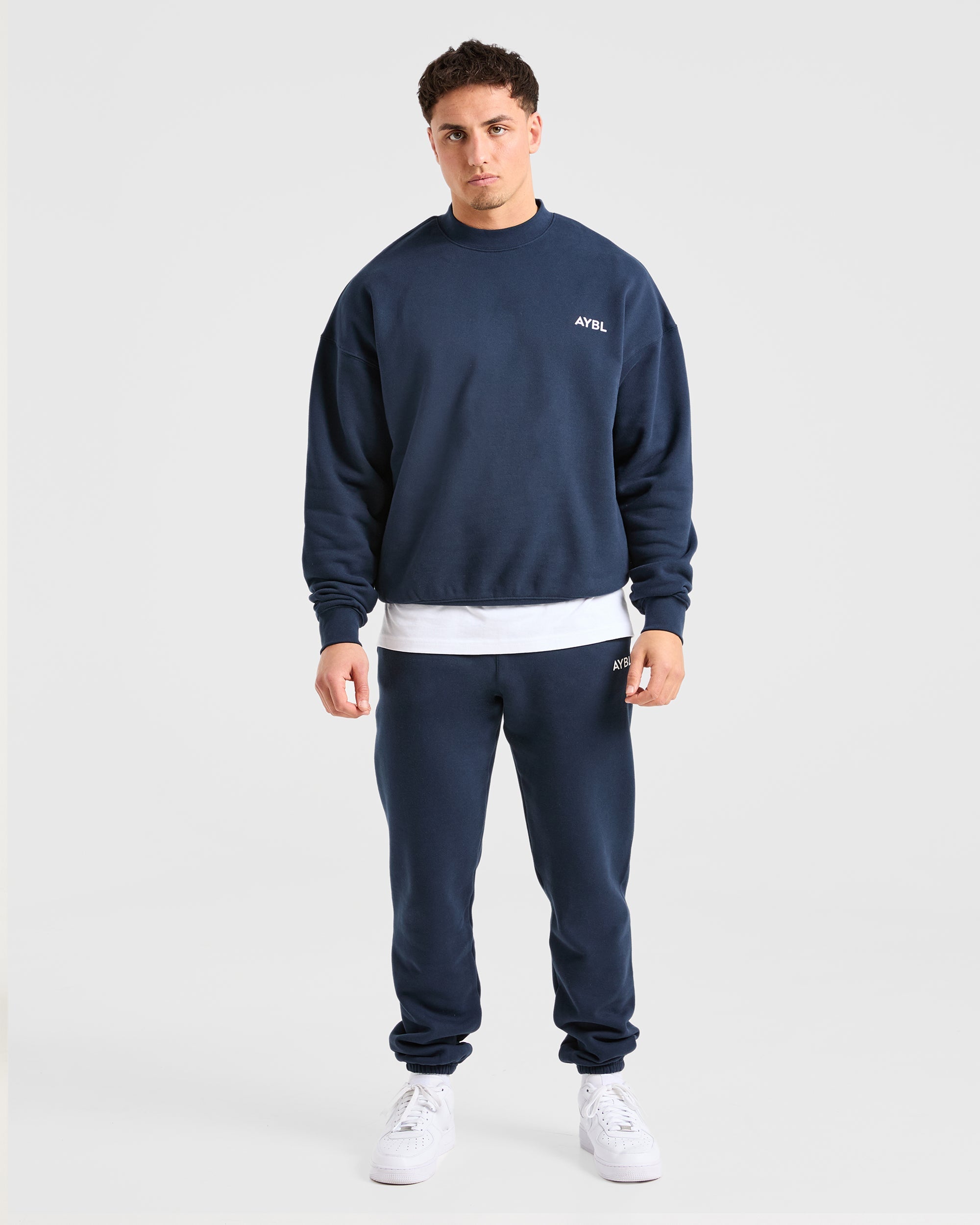 Essential Oversized Joggers - Navy