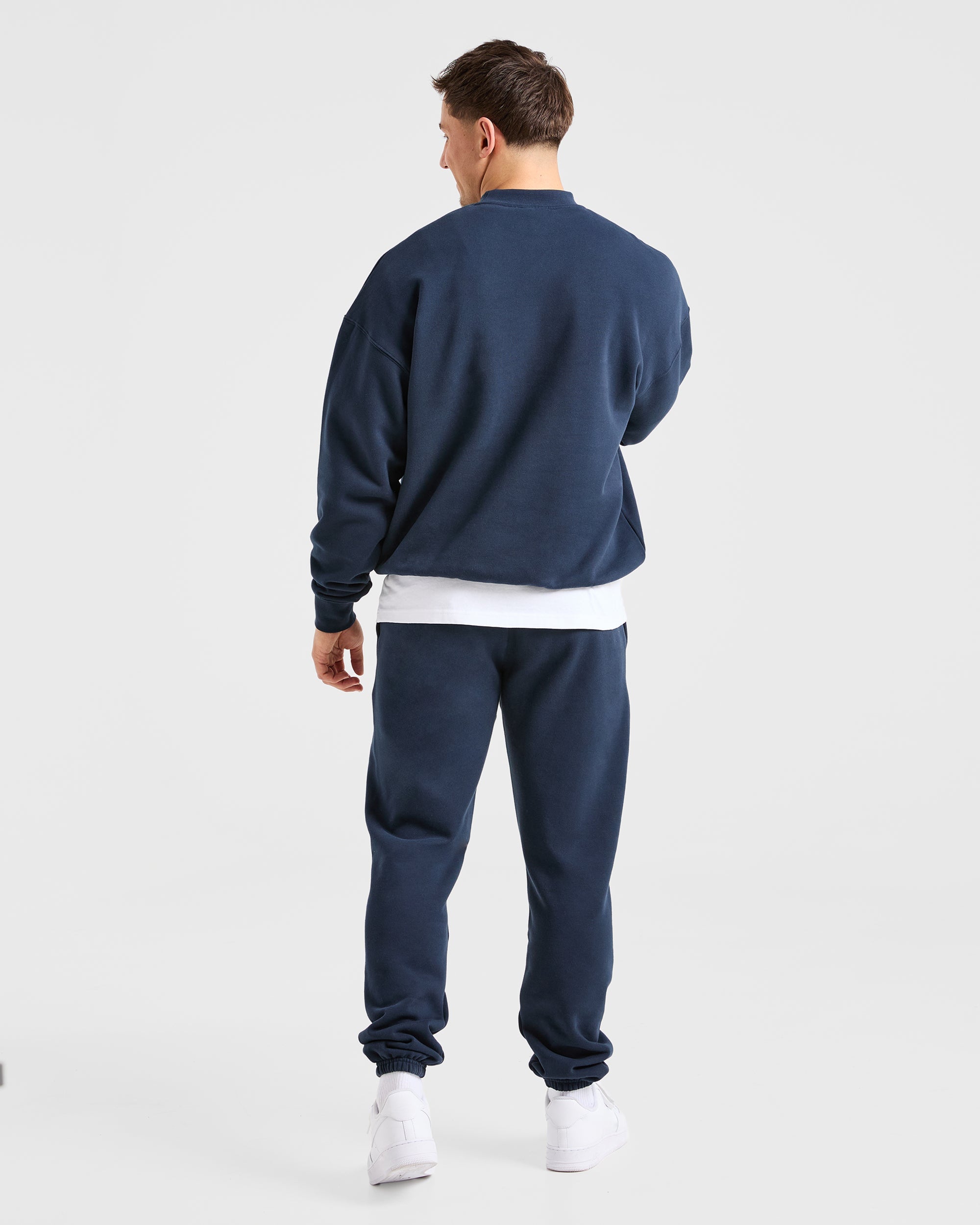 Essential Oversized Joggers - Navy