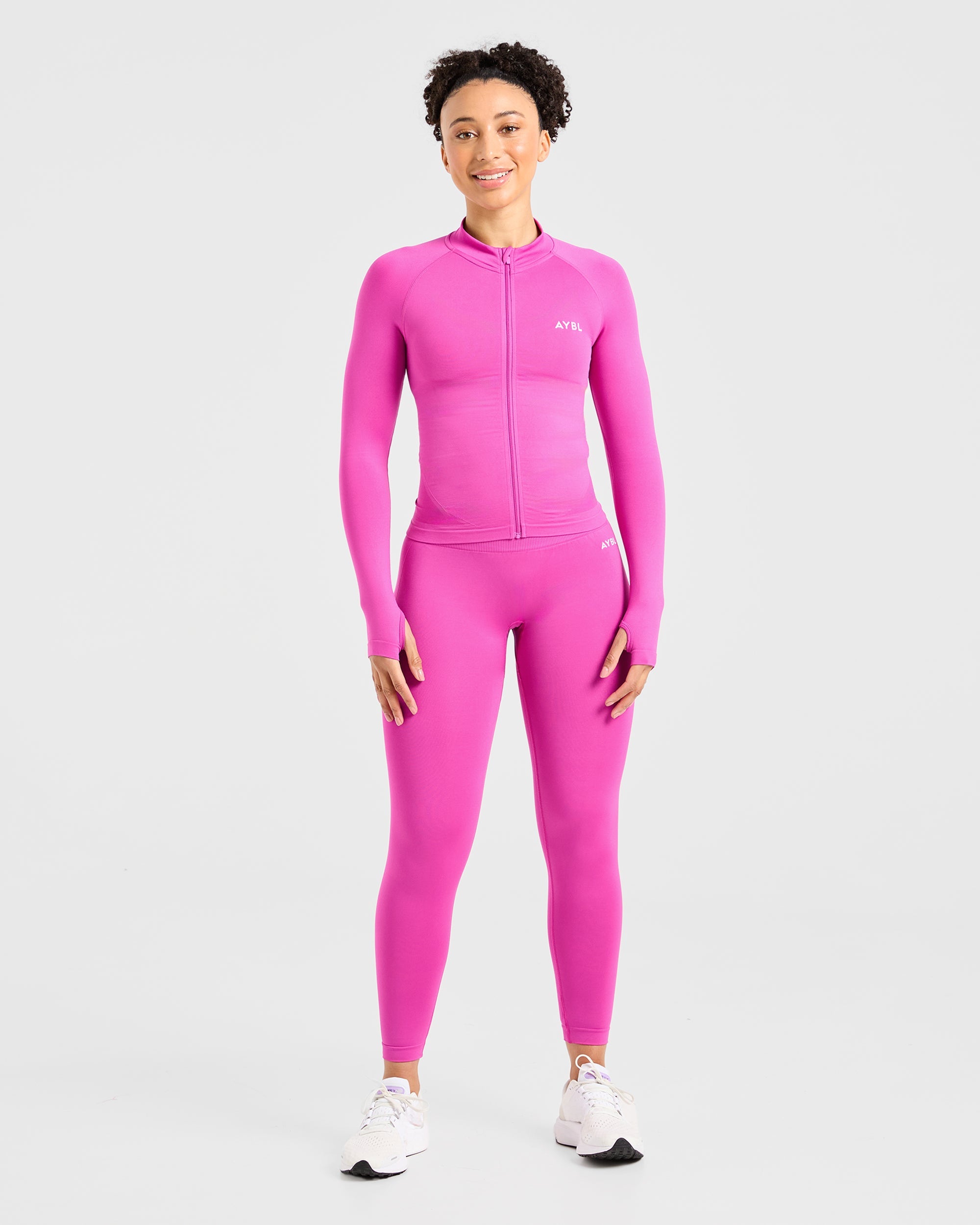 Empower Seamless Full Zip Jacket - Magenta