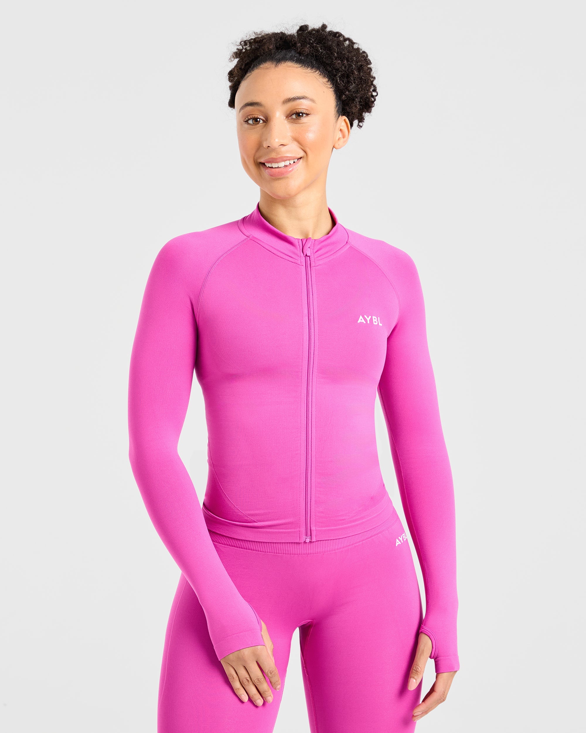 Empower Seamless Full Zip Jacket - Magenta