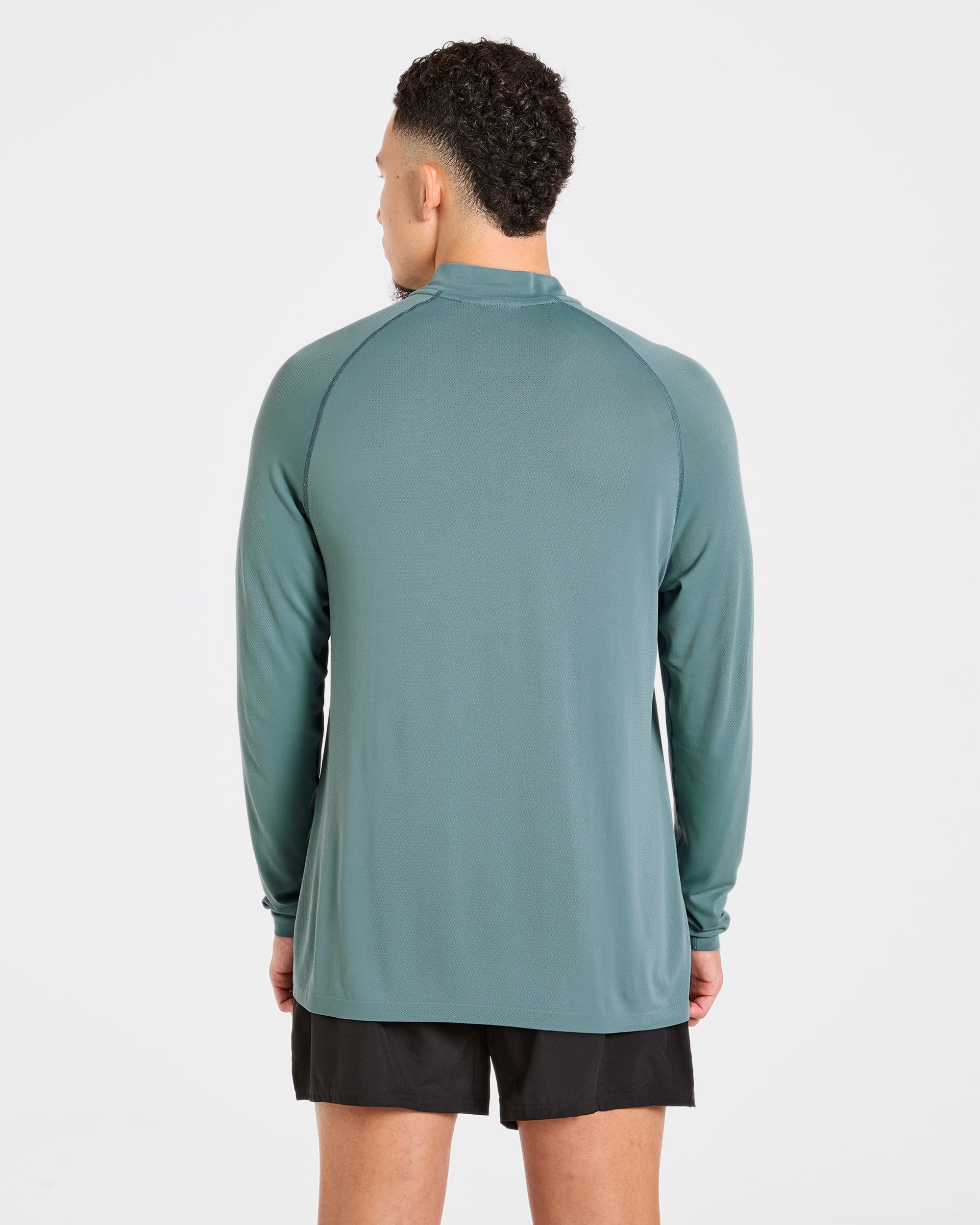 Attain Seamless 1/2 Zip Pullover - Titan Blue