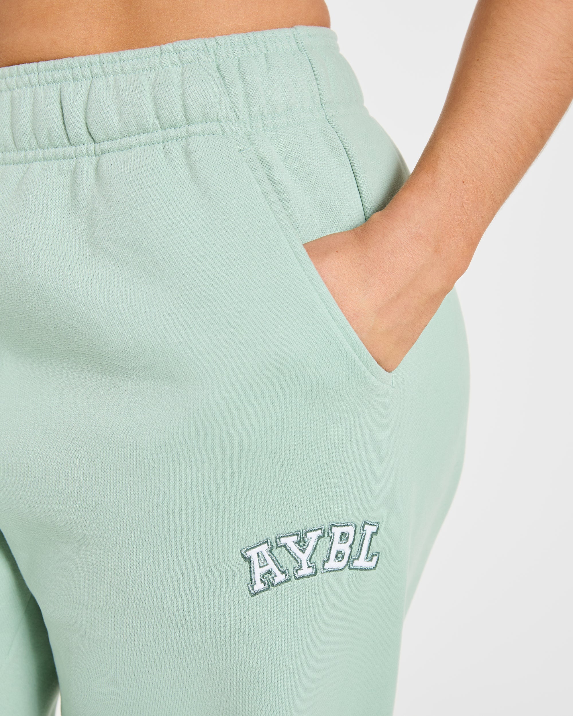 Varsity 2.0 Oversized Straight Leg Joggers - Sage Green