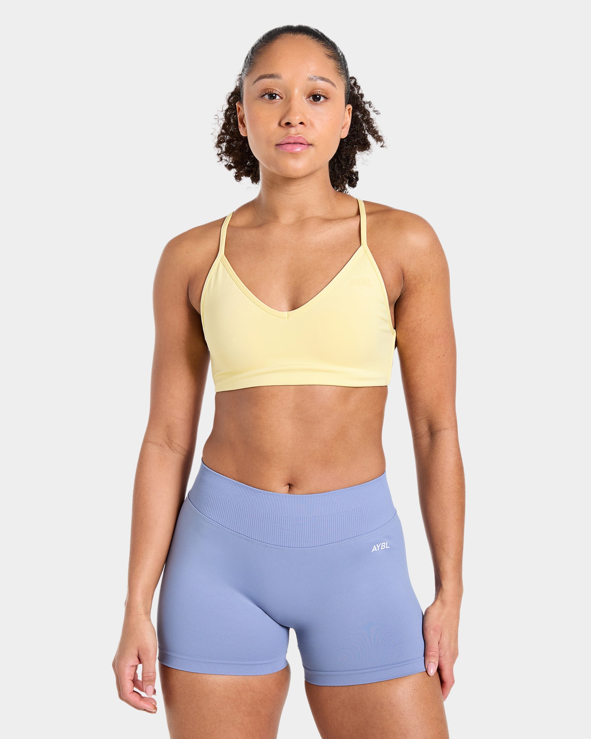 Essential Crossback Sports Bra - Yellow