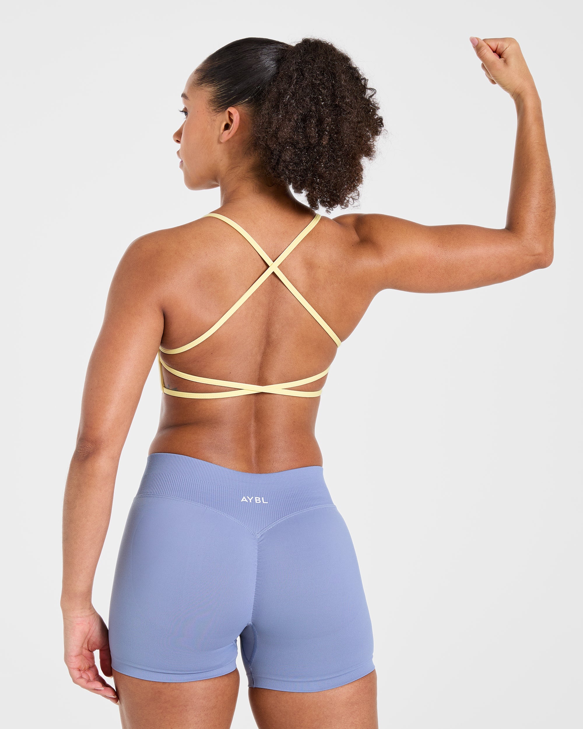 Essential Crossback Sports Bra - Yellow