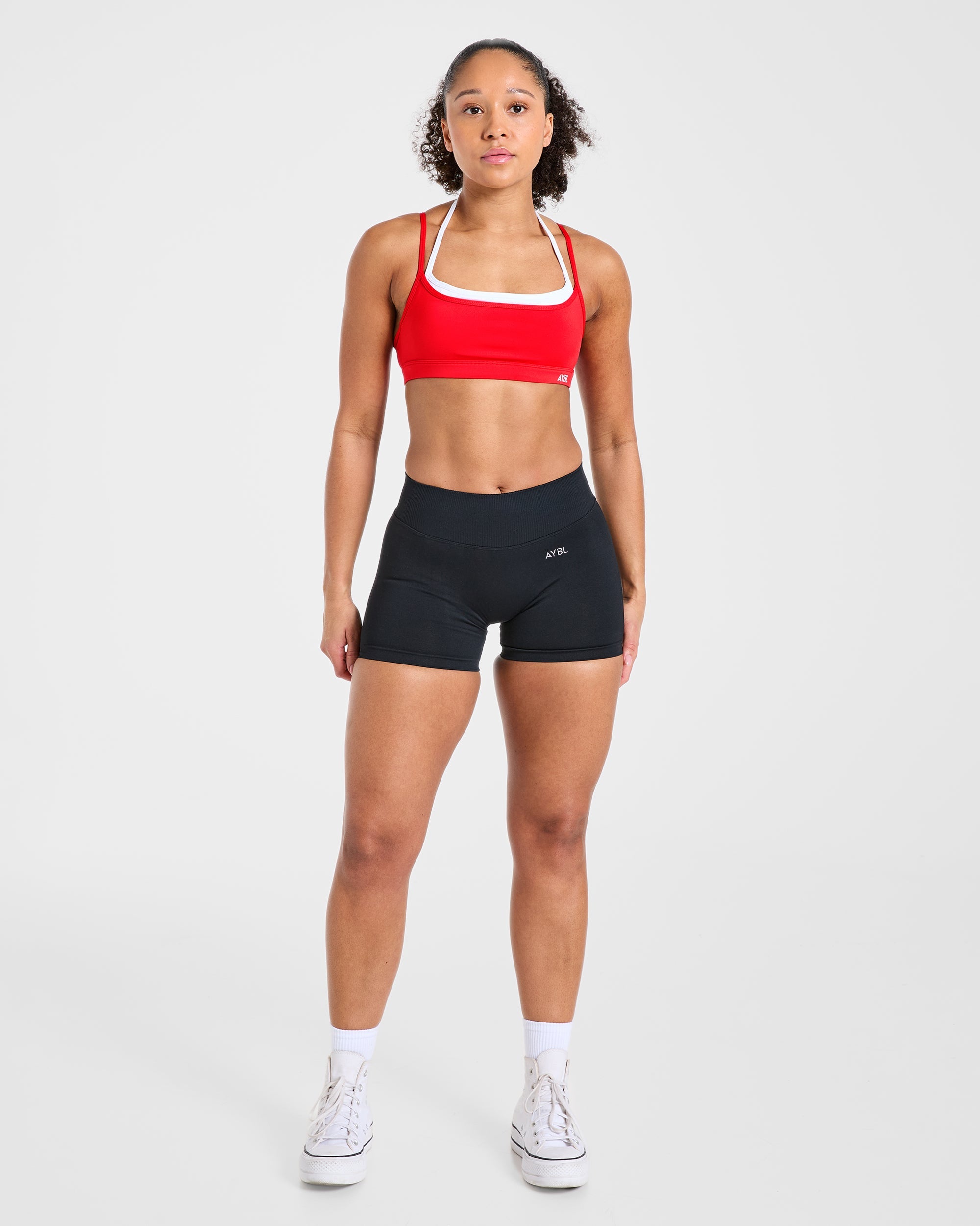 Essential Double Layer Sports Bra - Vibrant Red
