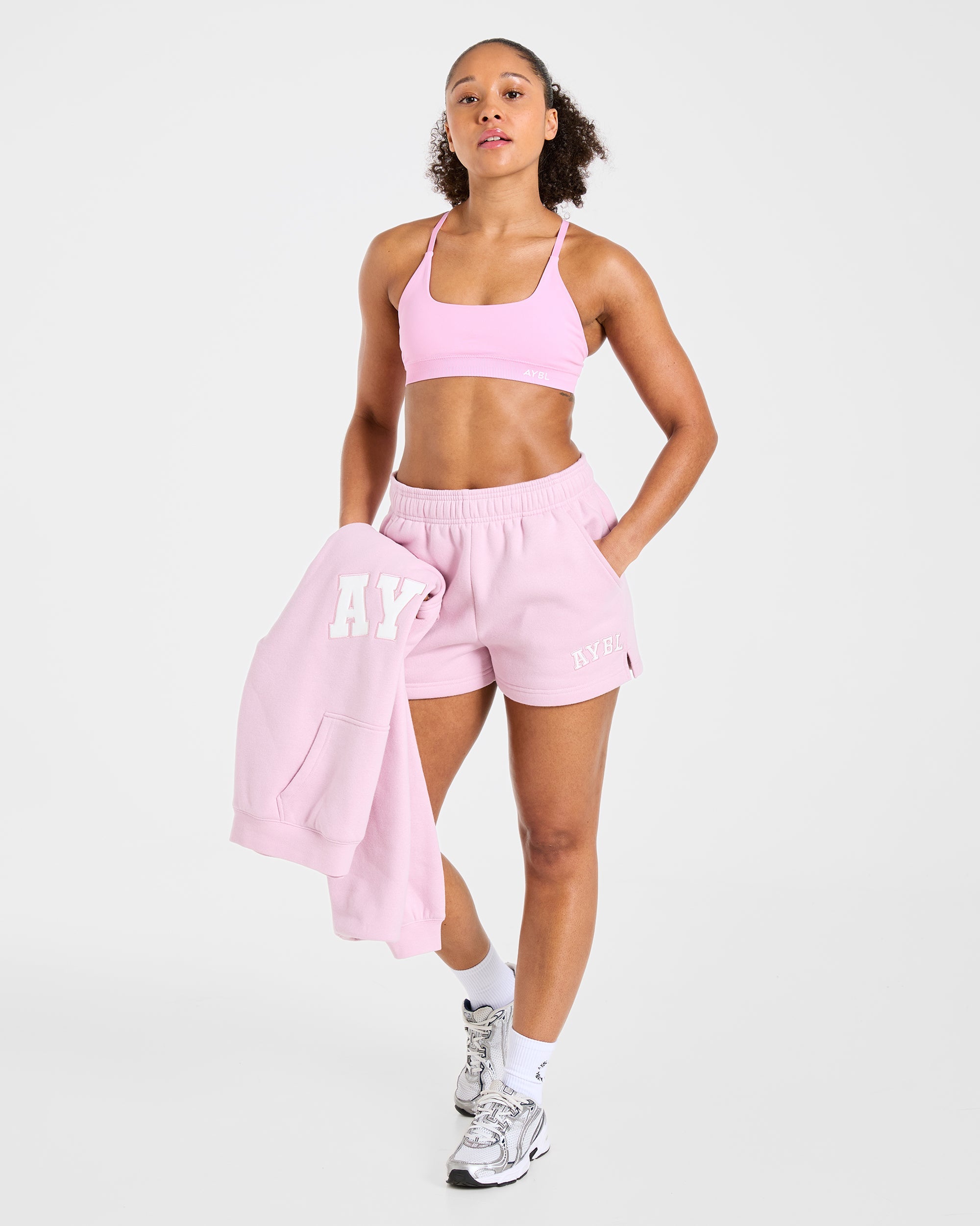 Varsity 2.0 Oversized Shorts - Iced Pink