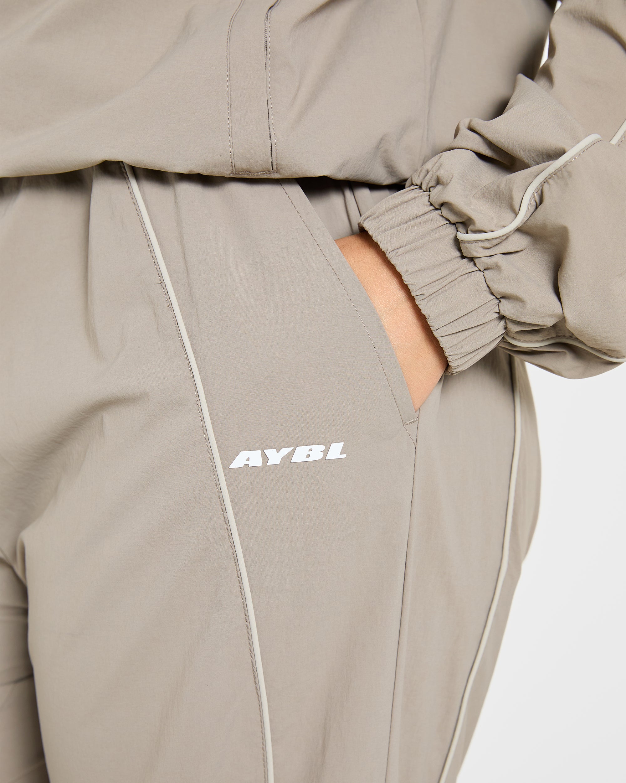 Retro Track Joggers - Taupe