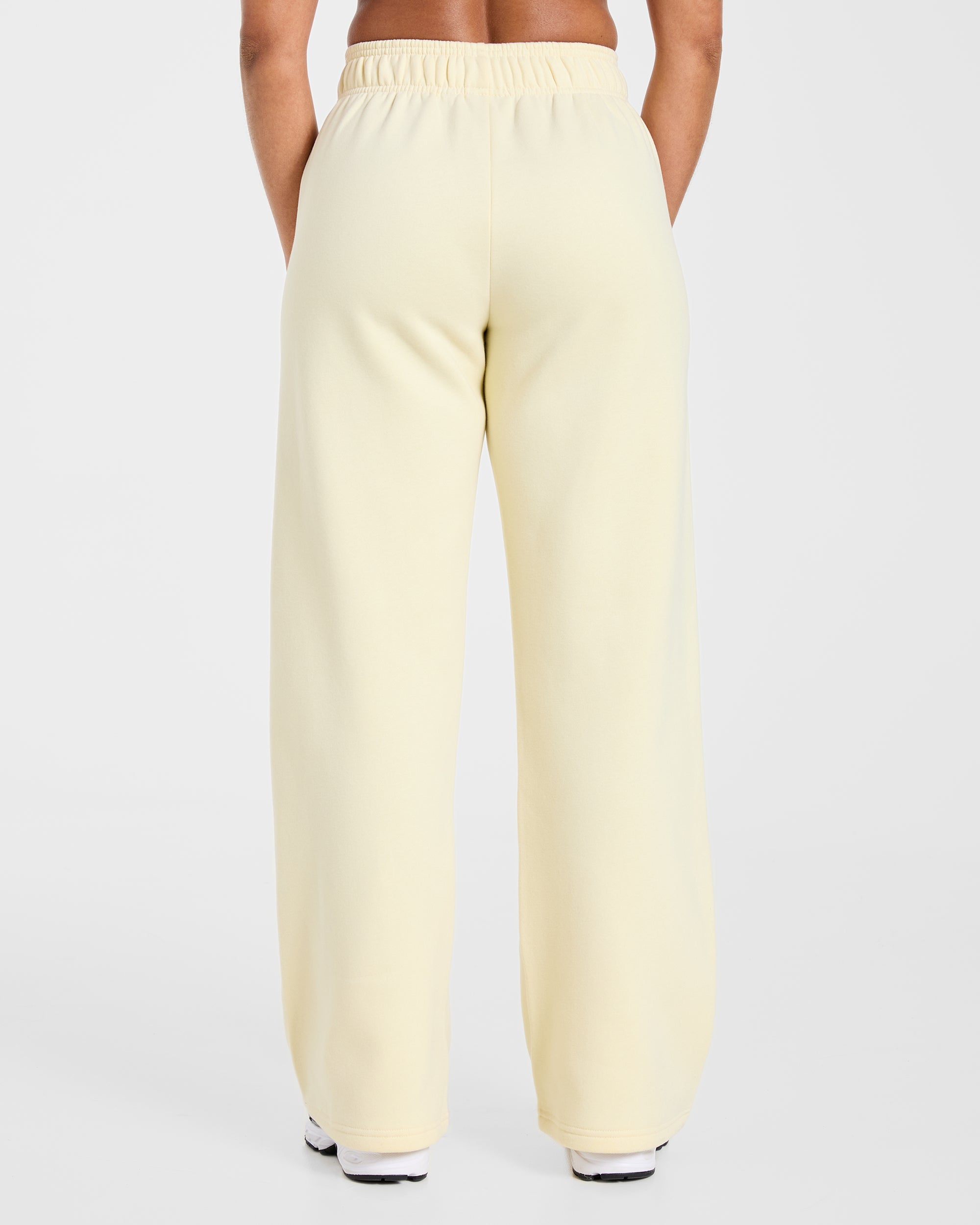 Varsity 2.0 Oversized Straight Leg Joggers - Butter Yellow