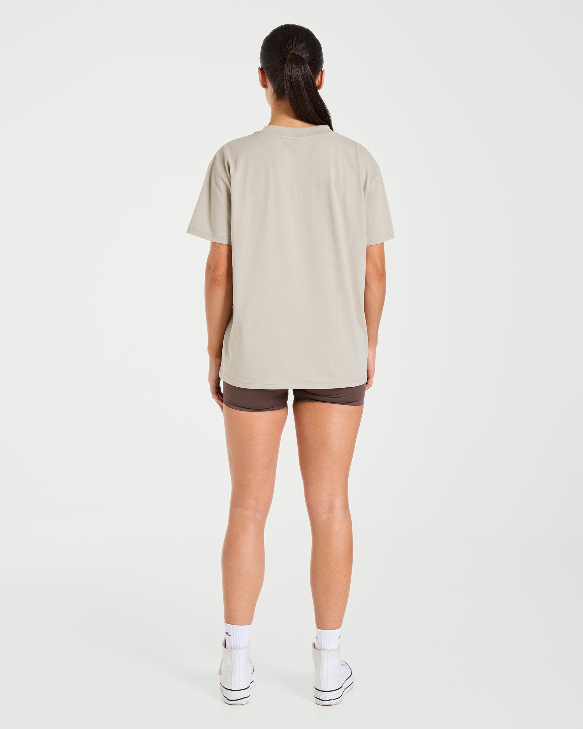 Varsity 2.0 Oversized T Shirt - Taupe