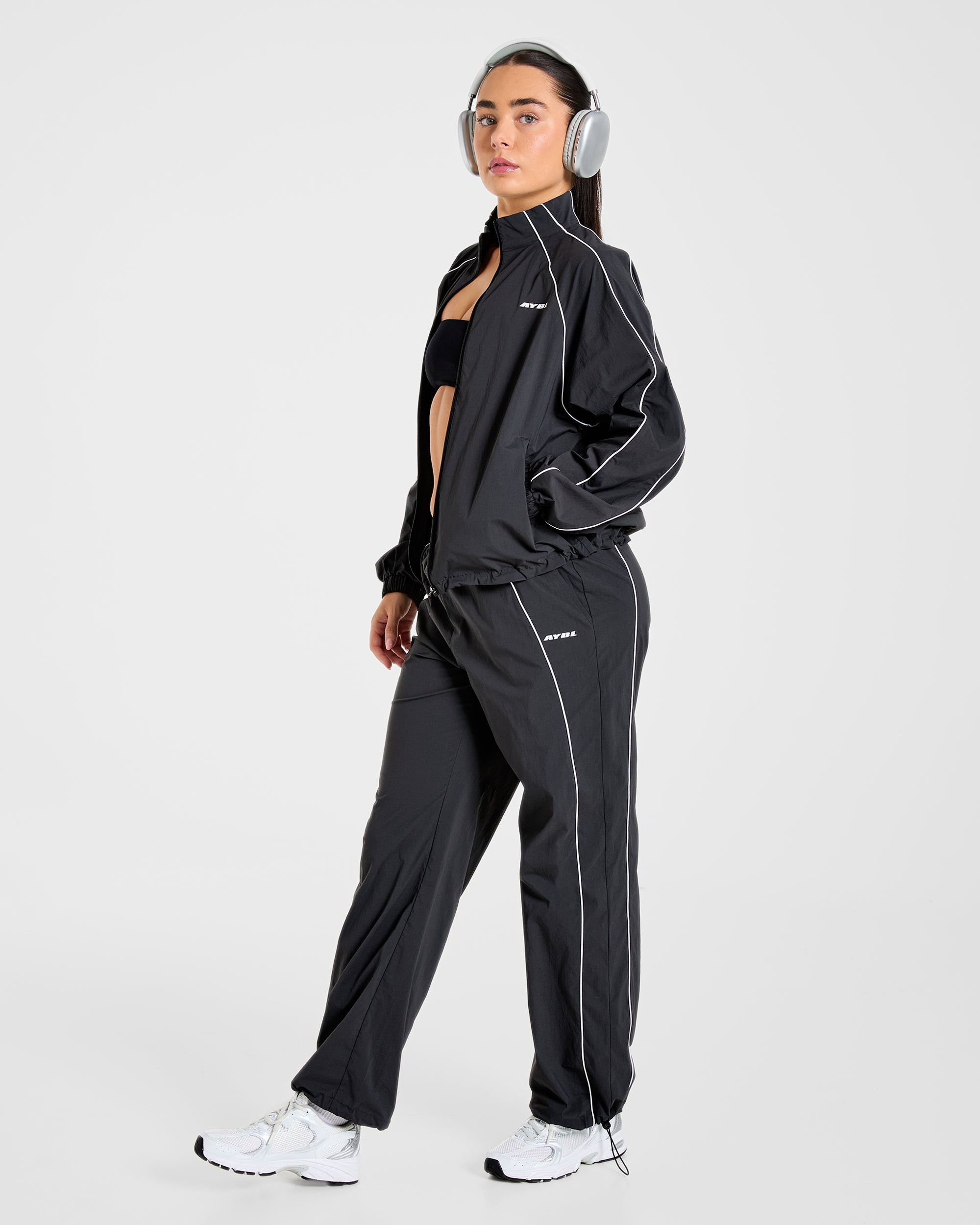 Retro Track Joggers - Black