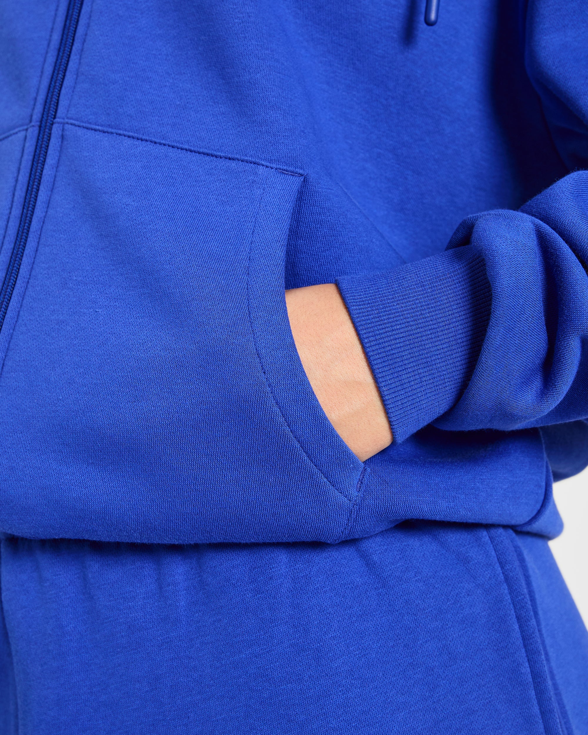 Lifestyle Oversized Zip Up Hoodie - Cobalt