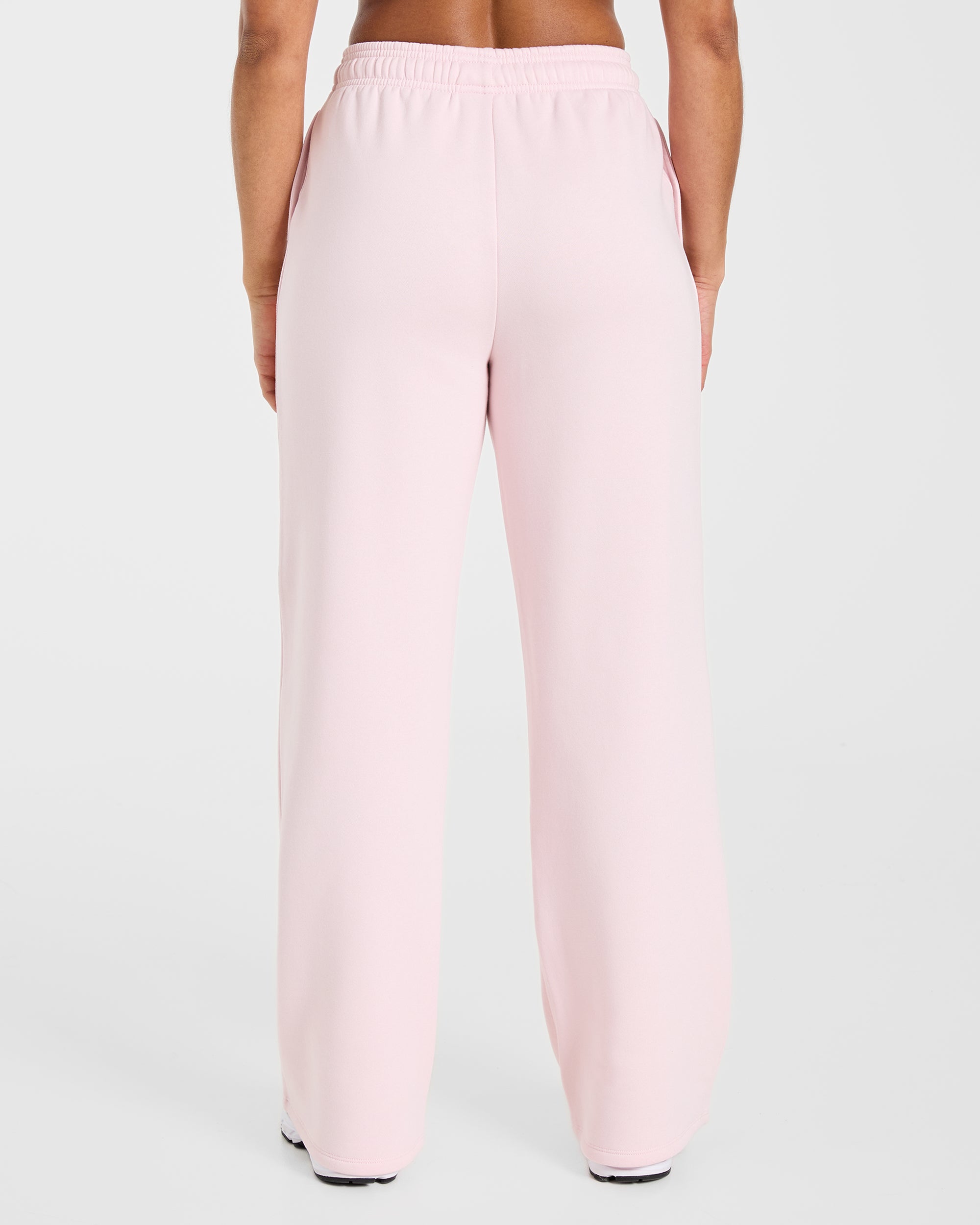 Lifestyle Oversized Straight Leg Joggers - Pastel Pink