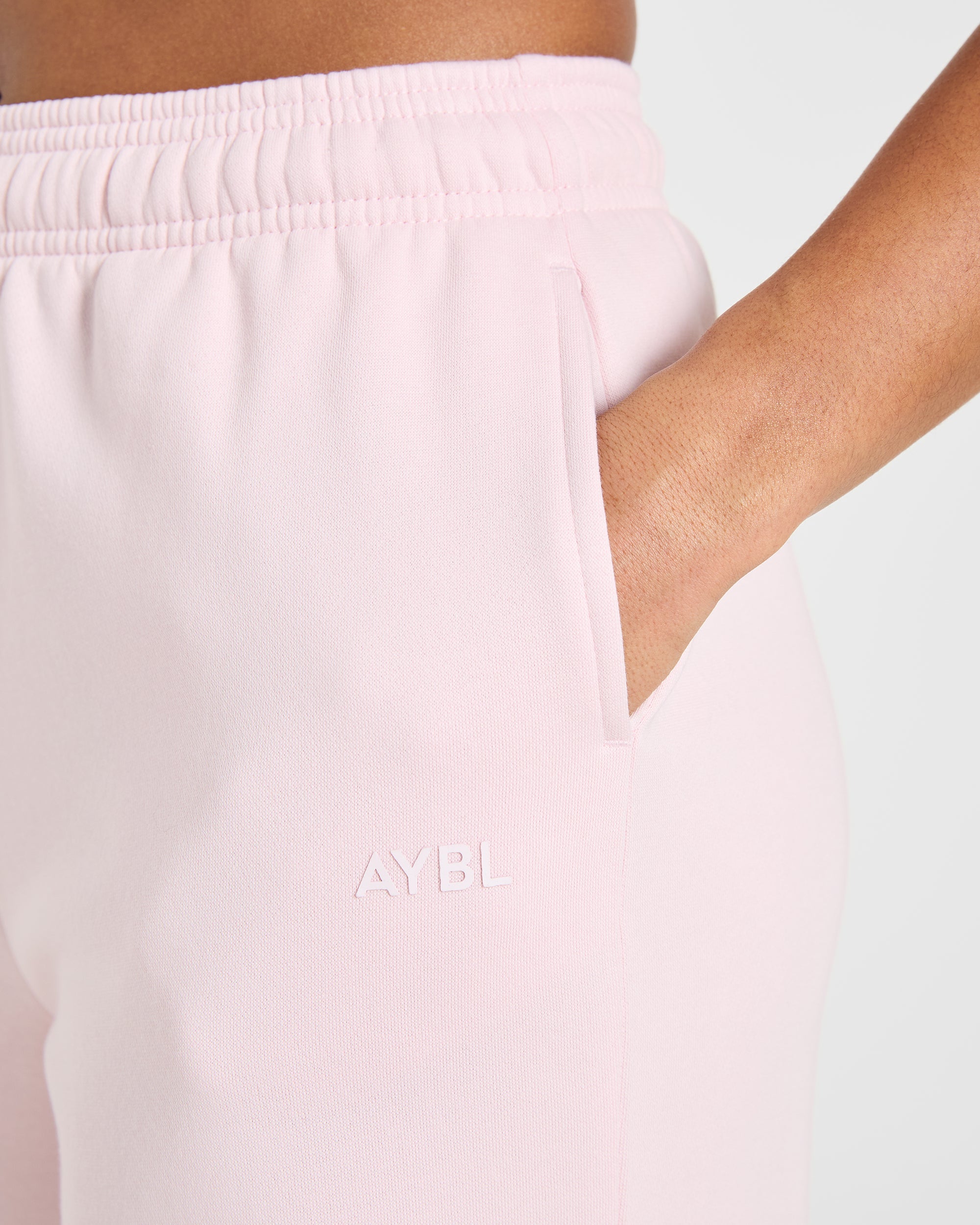 Lifestyle Oversized Straight Leg Joggers - Pastel Pink