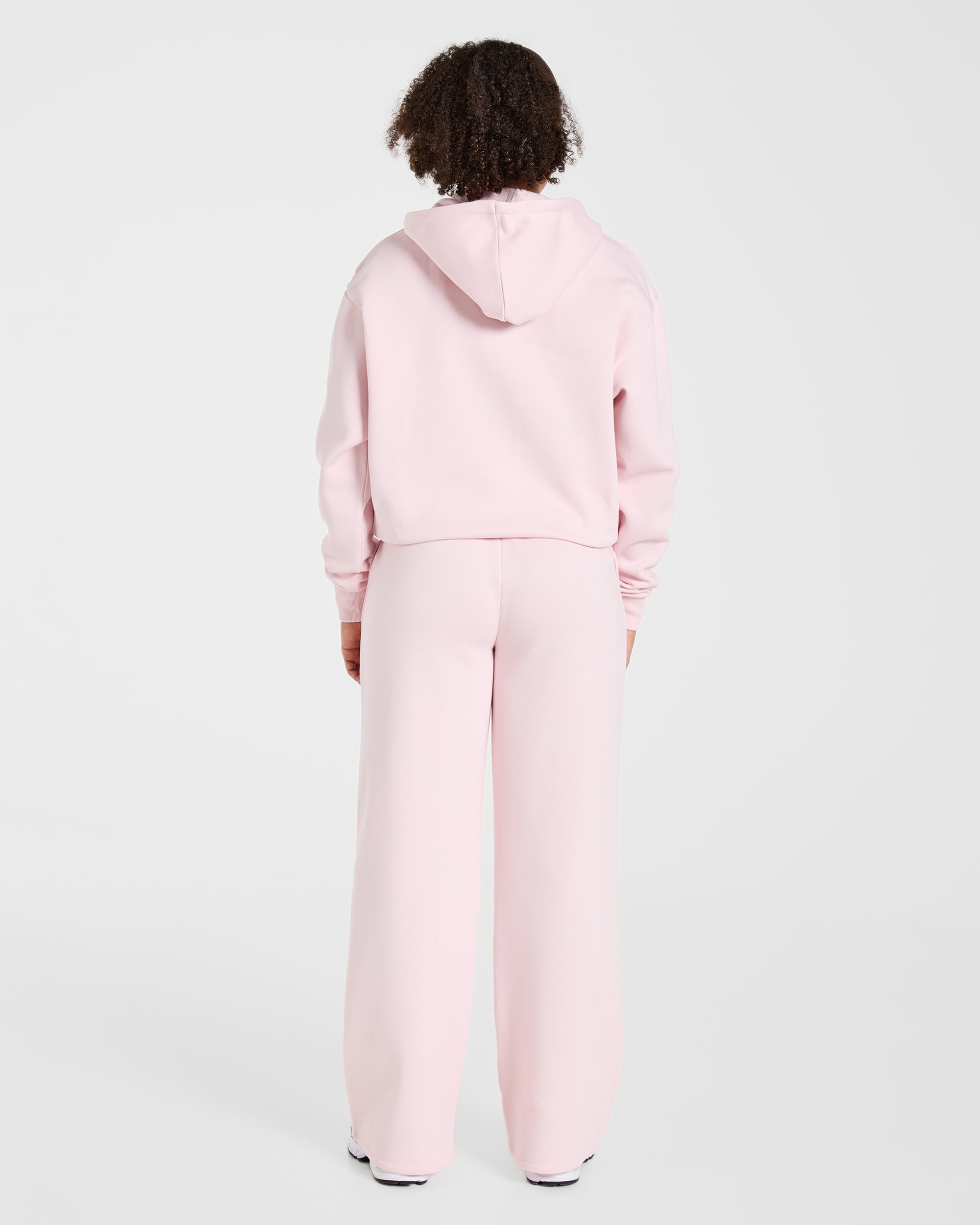Lifestyle Oversized Straight Leg Joggers - Pastel Pink