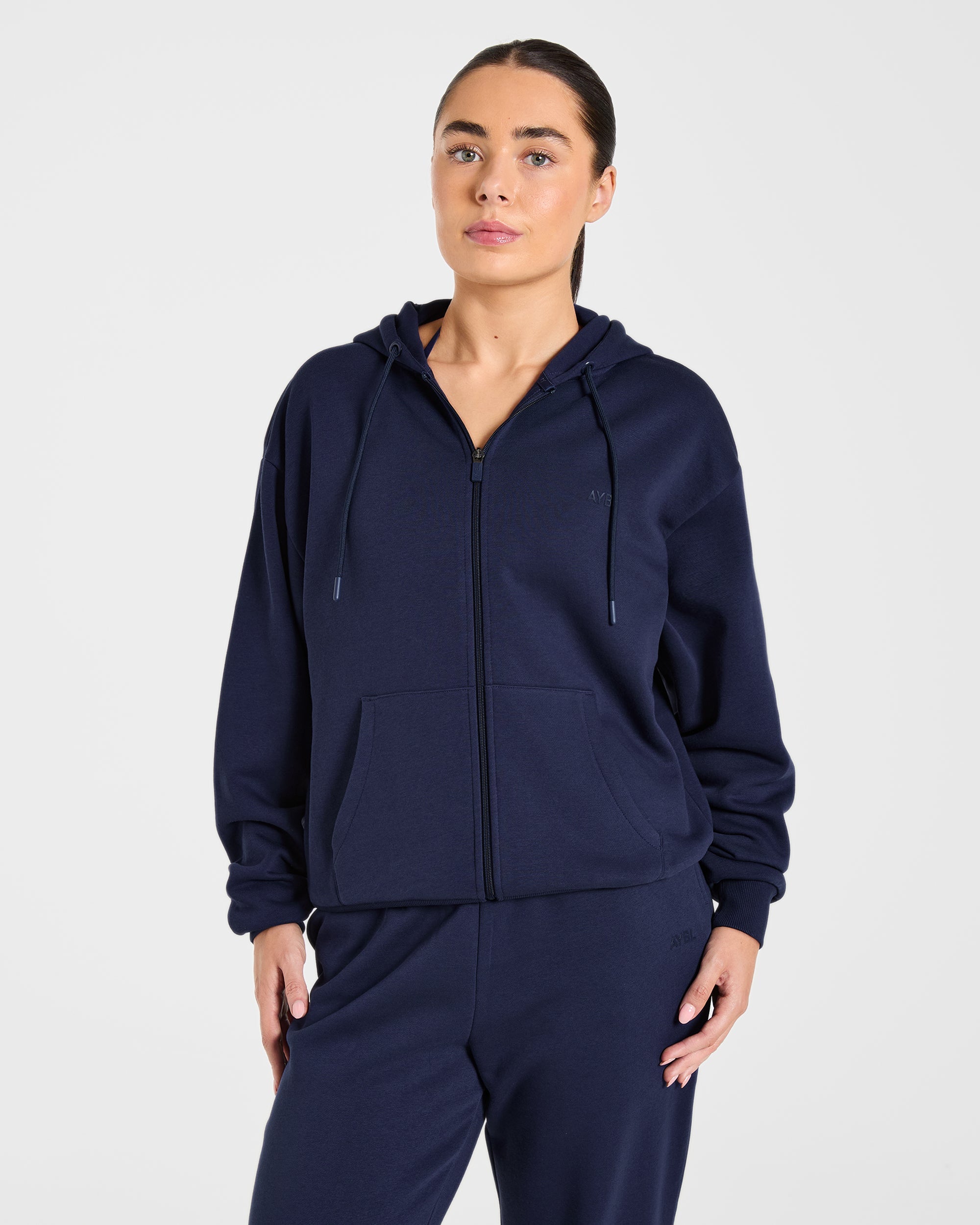 Lifestyle Oversized Zip Up Hoodie - Off White