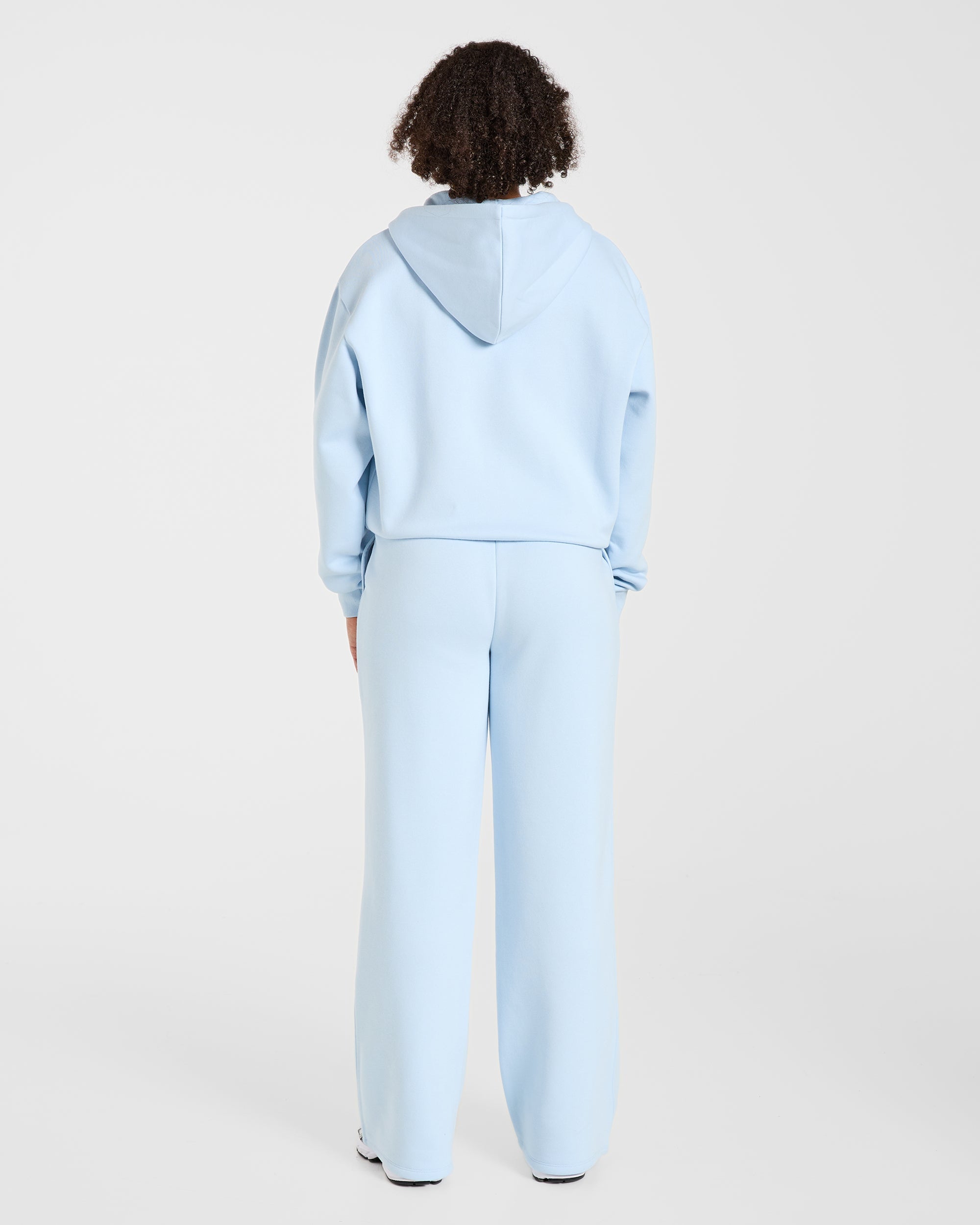 Lifestyle Oversized Zip Up Hoodie - Spring Blue
