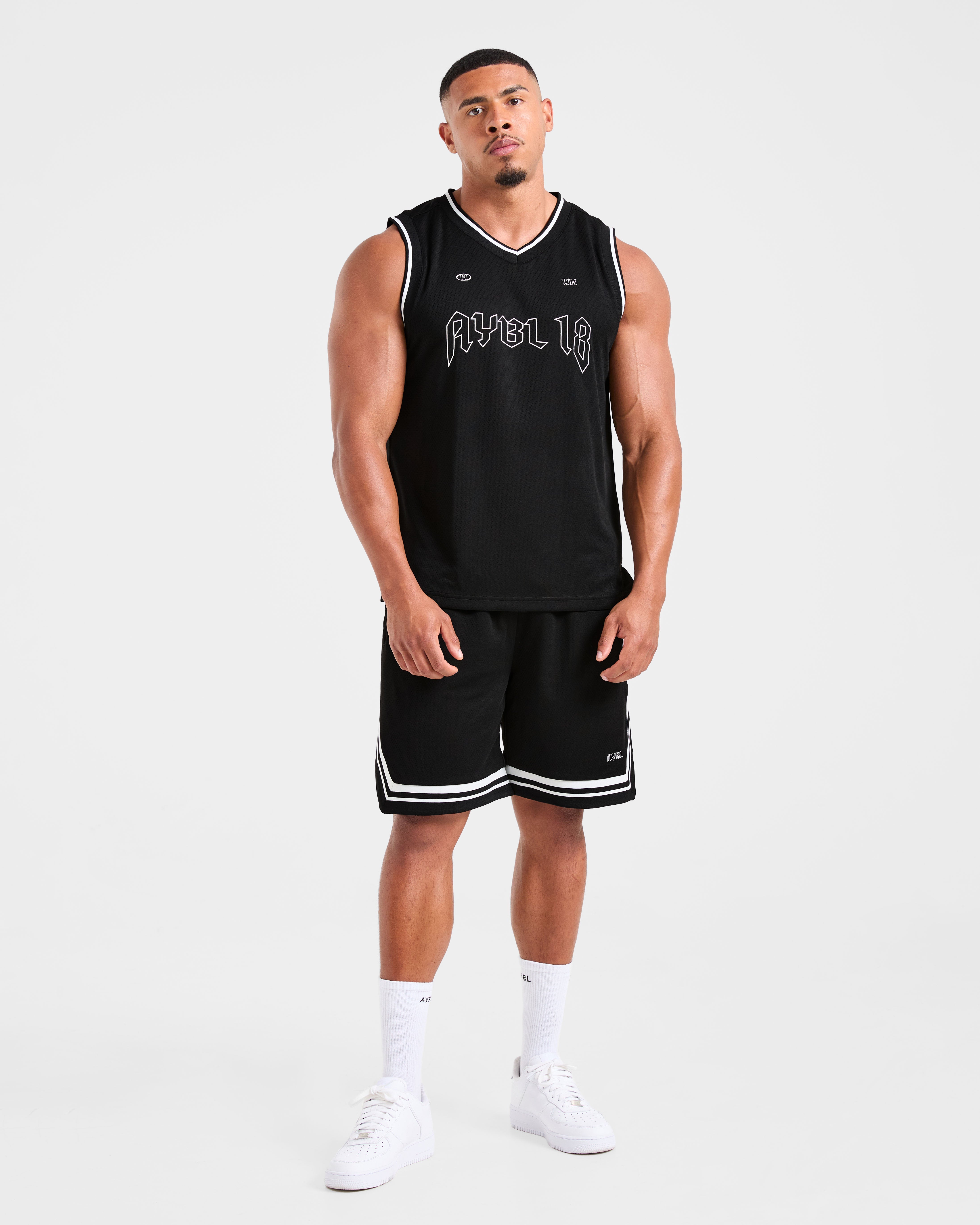 Rebound Stripe Shorts - Black