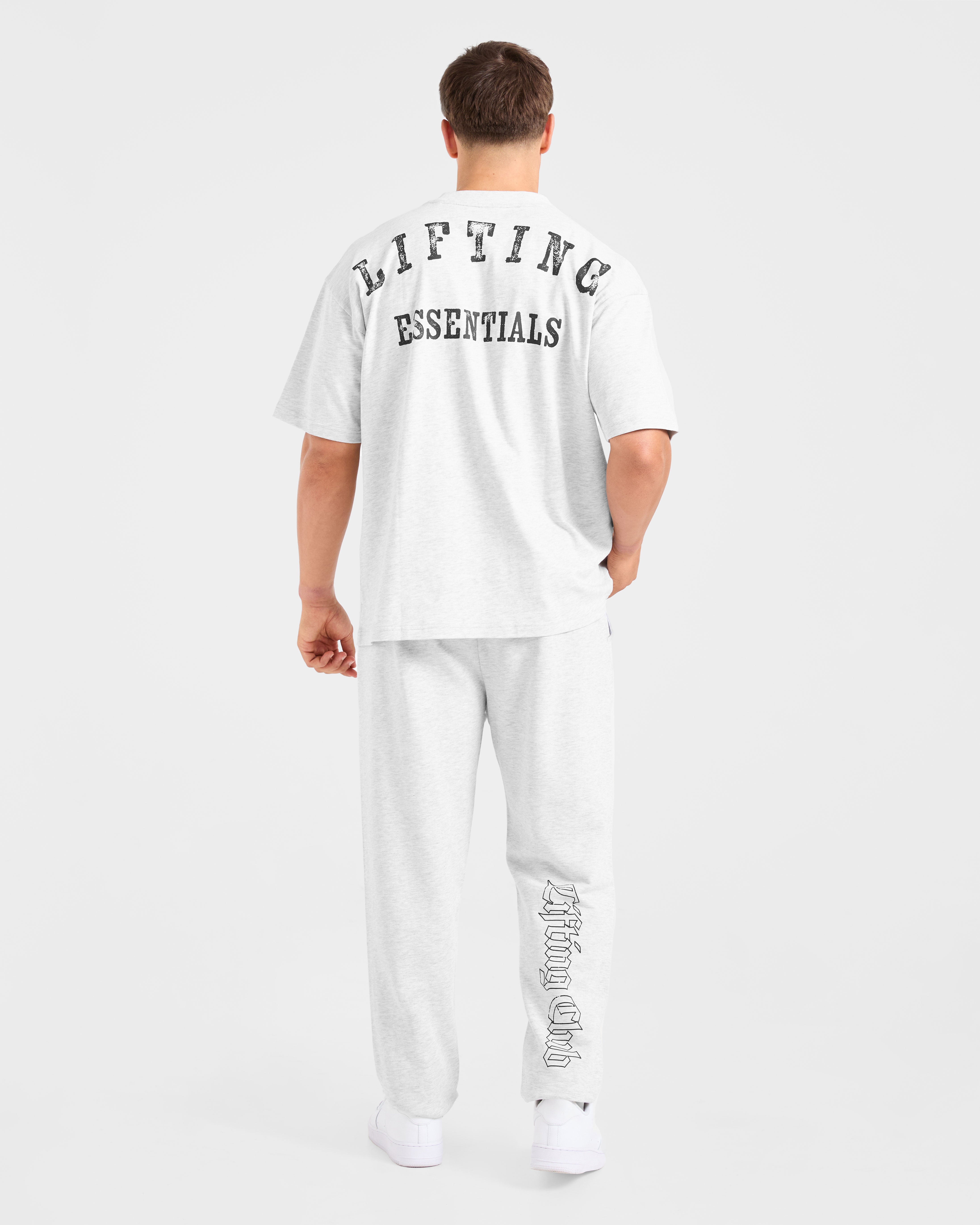 Lifting Essentials Oversized T Shirt - Grey Marl