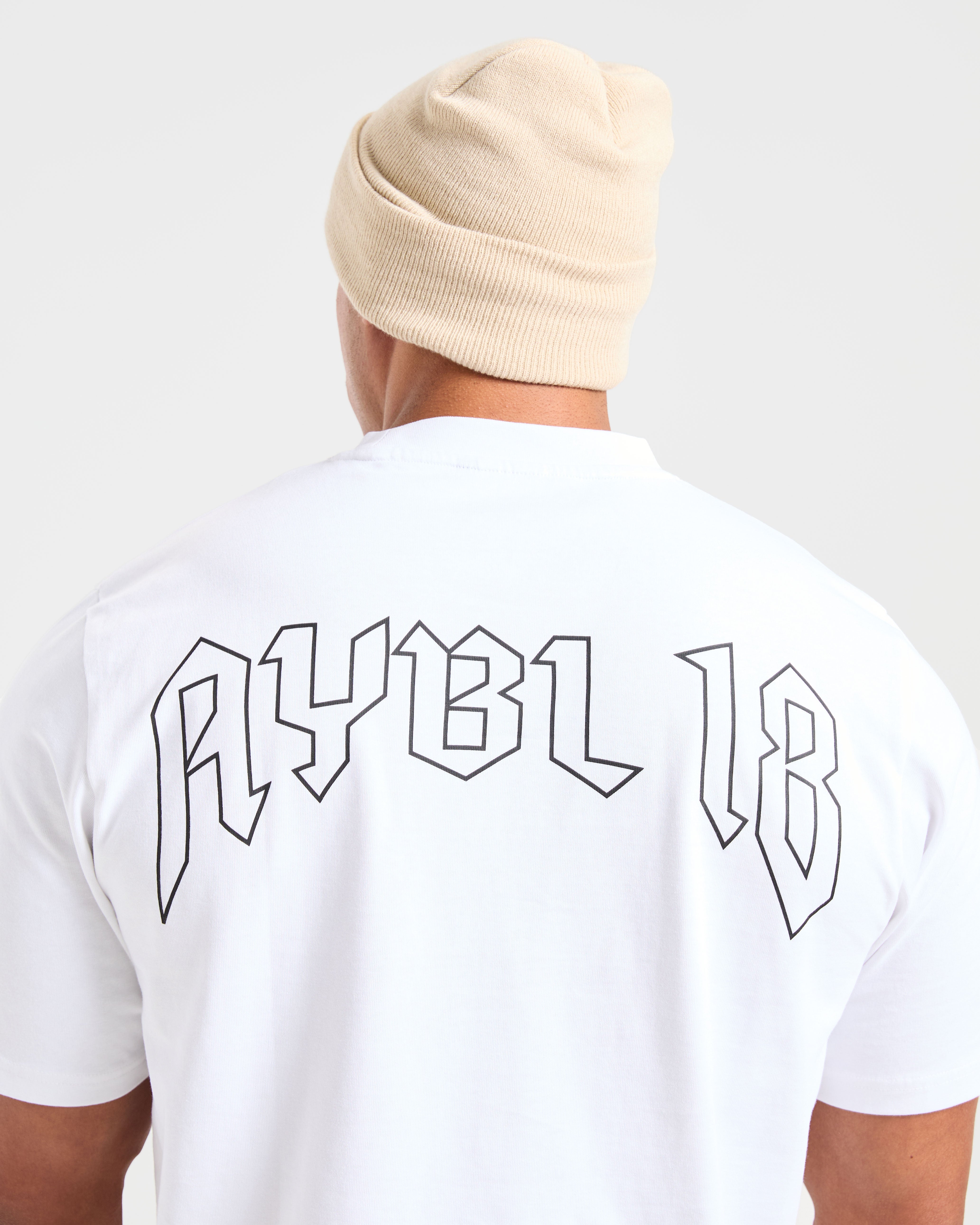 Embroidered Beanie - Beige