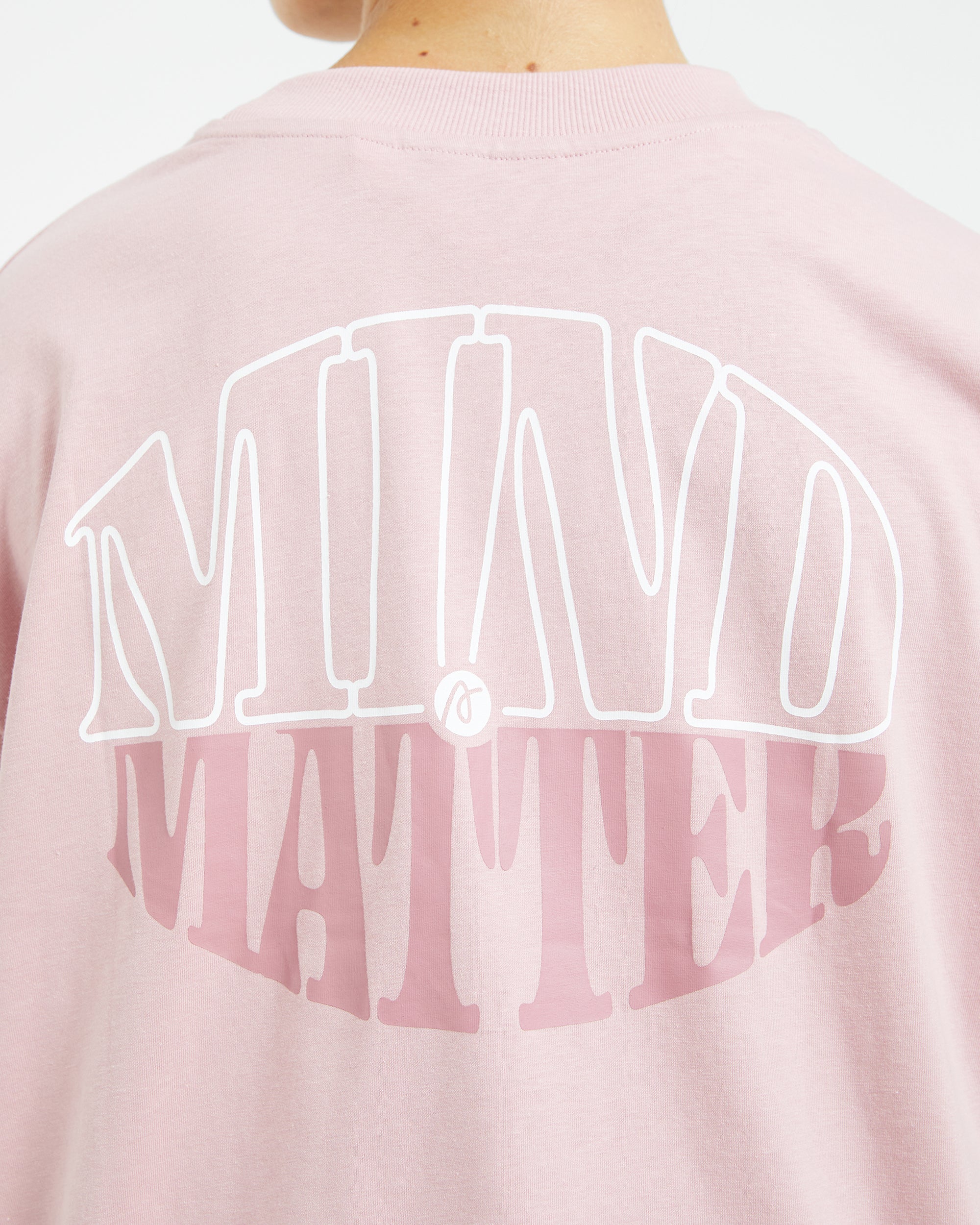 Mind Over Matter Oversized T Shirt - Pink