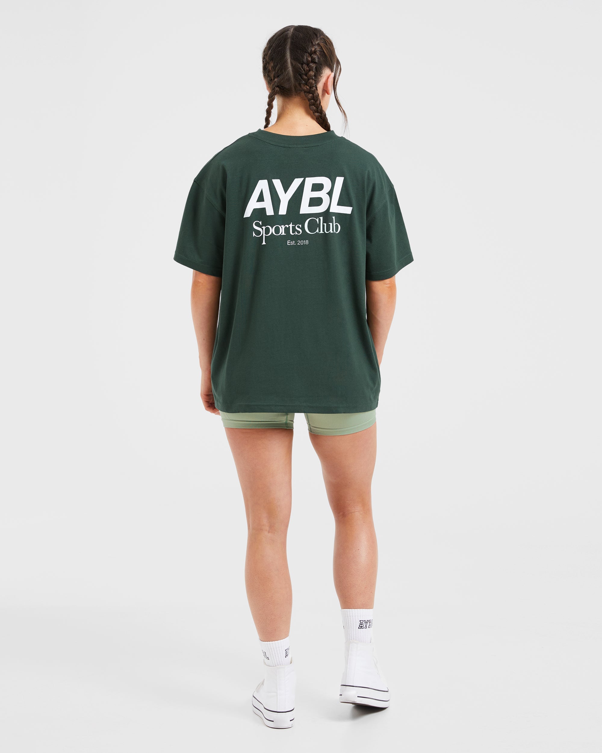 AYBL Sports Club Oversized T Shirt - Forest Green