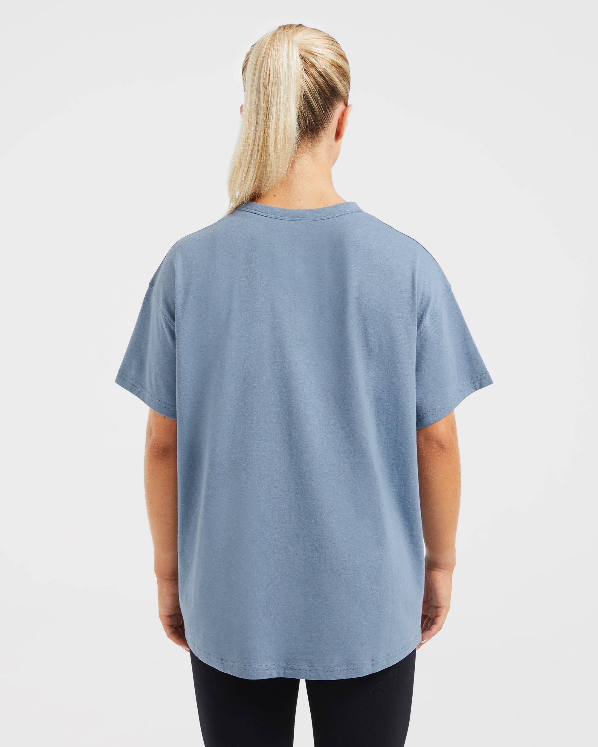 Varsity Oversized T Shirt - Blue