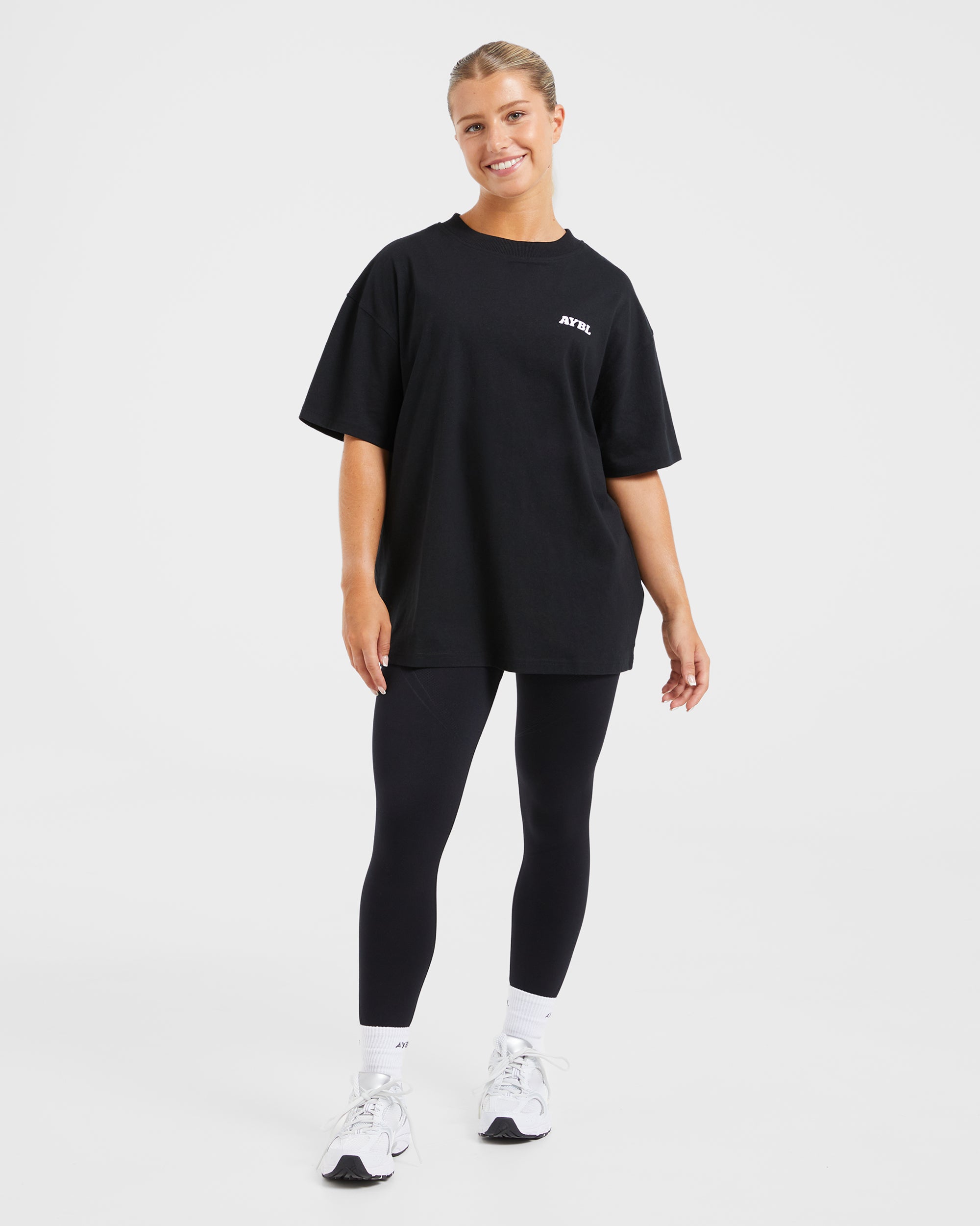 Stronger You Oversized T Shirt - Black