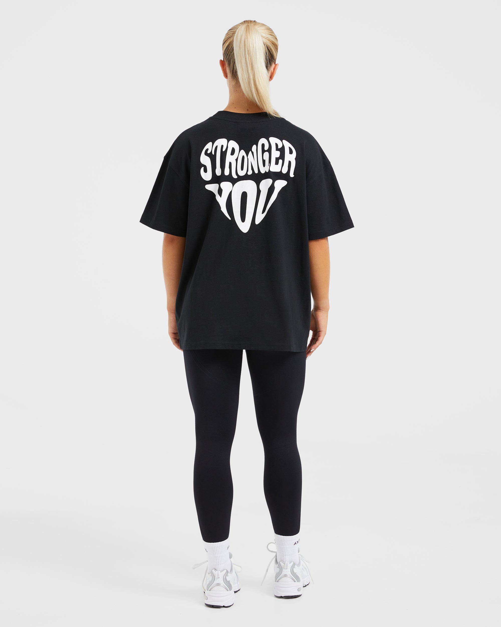 Stronger You Oversized T Shirt - Black