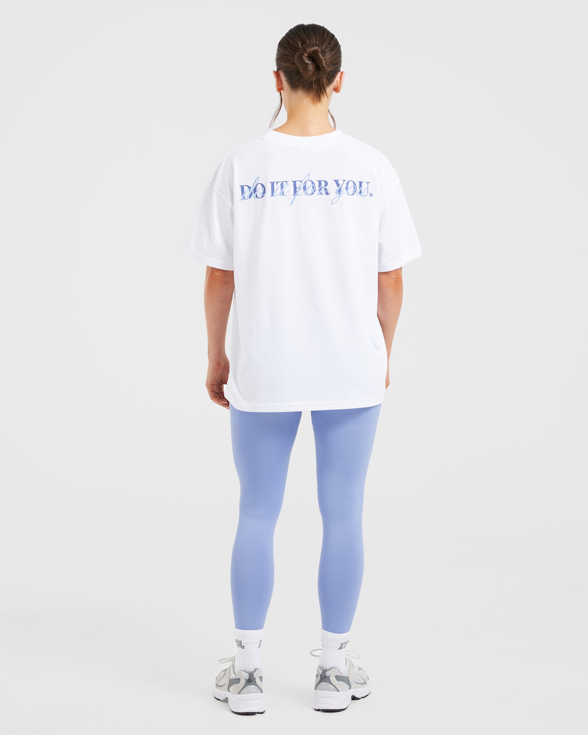 Do It For You Oversized T Shirt - White/Blue