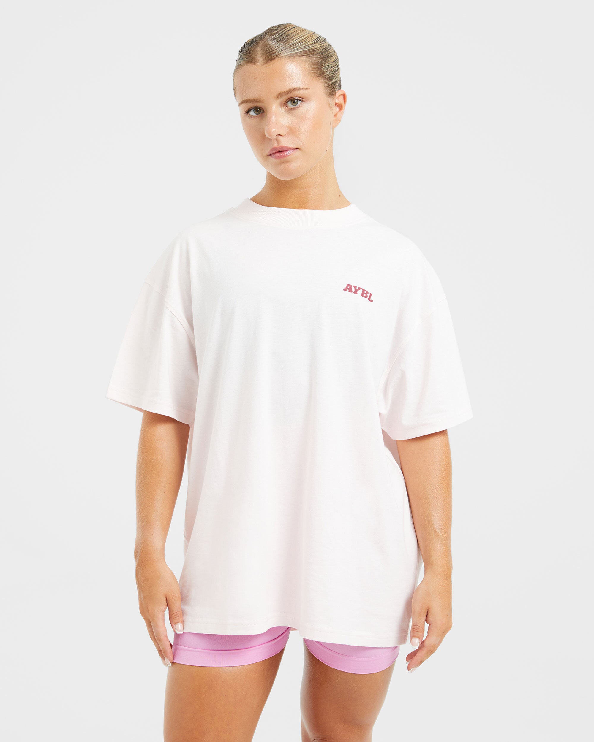 Stronger You Oversized T Shirt - Pink