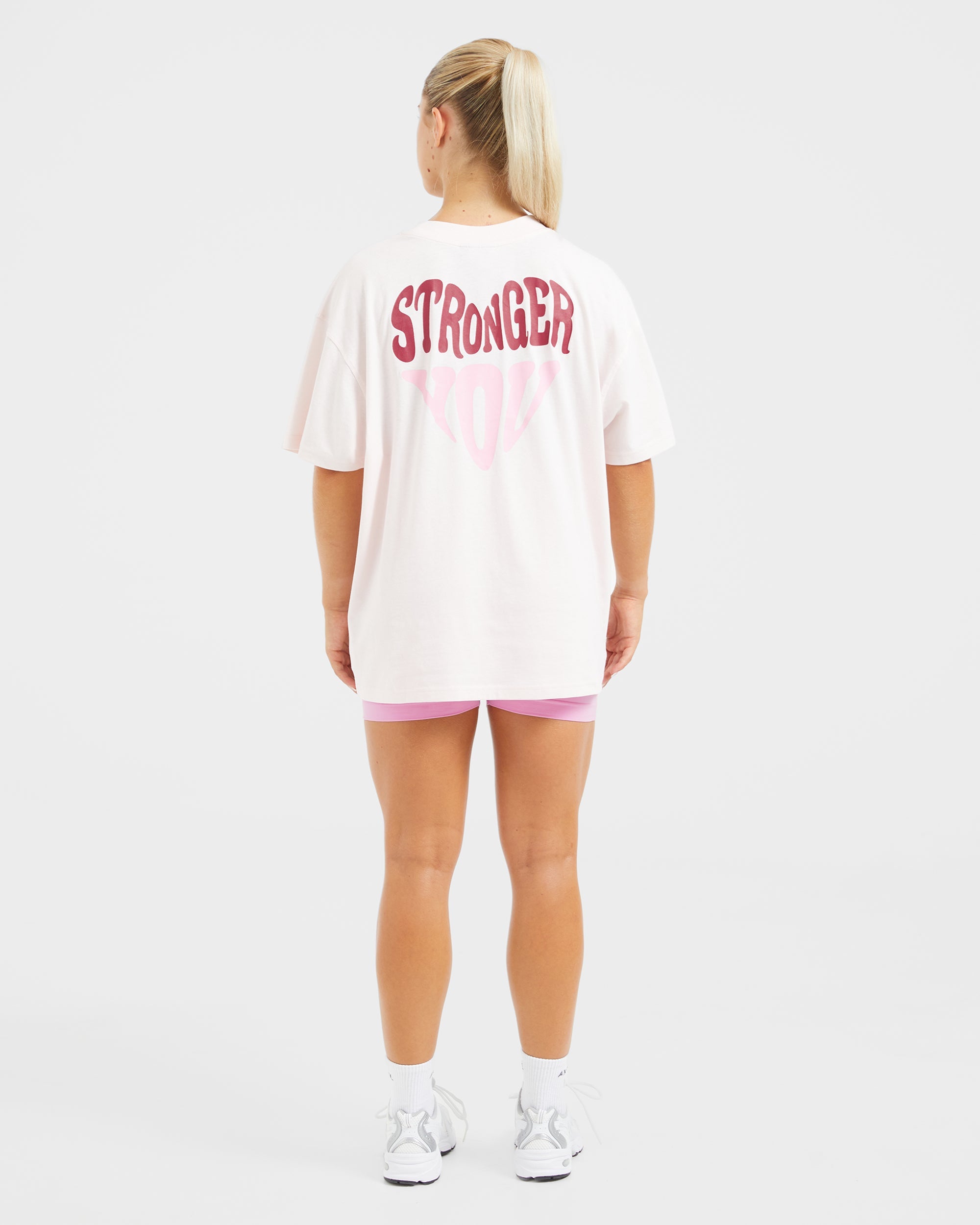 Stronger You Oversized T Shirt - Pink