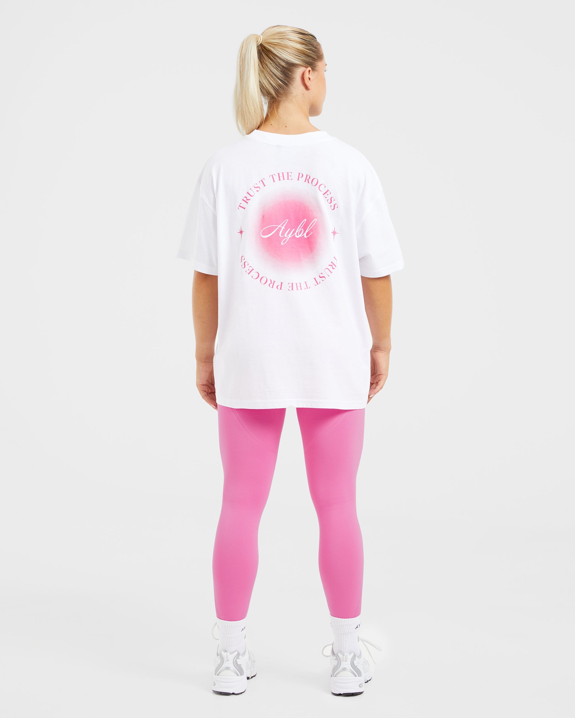 Manifest Oversized T Shirt - White/Pink