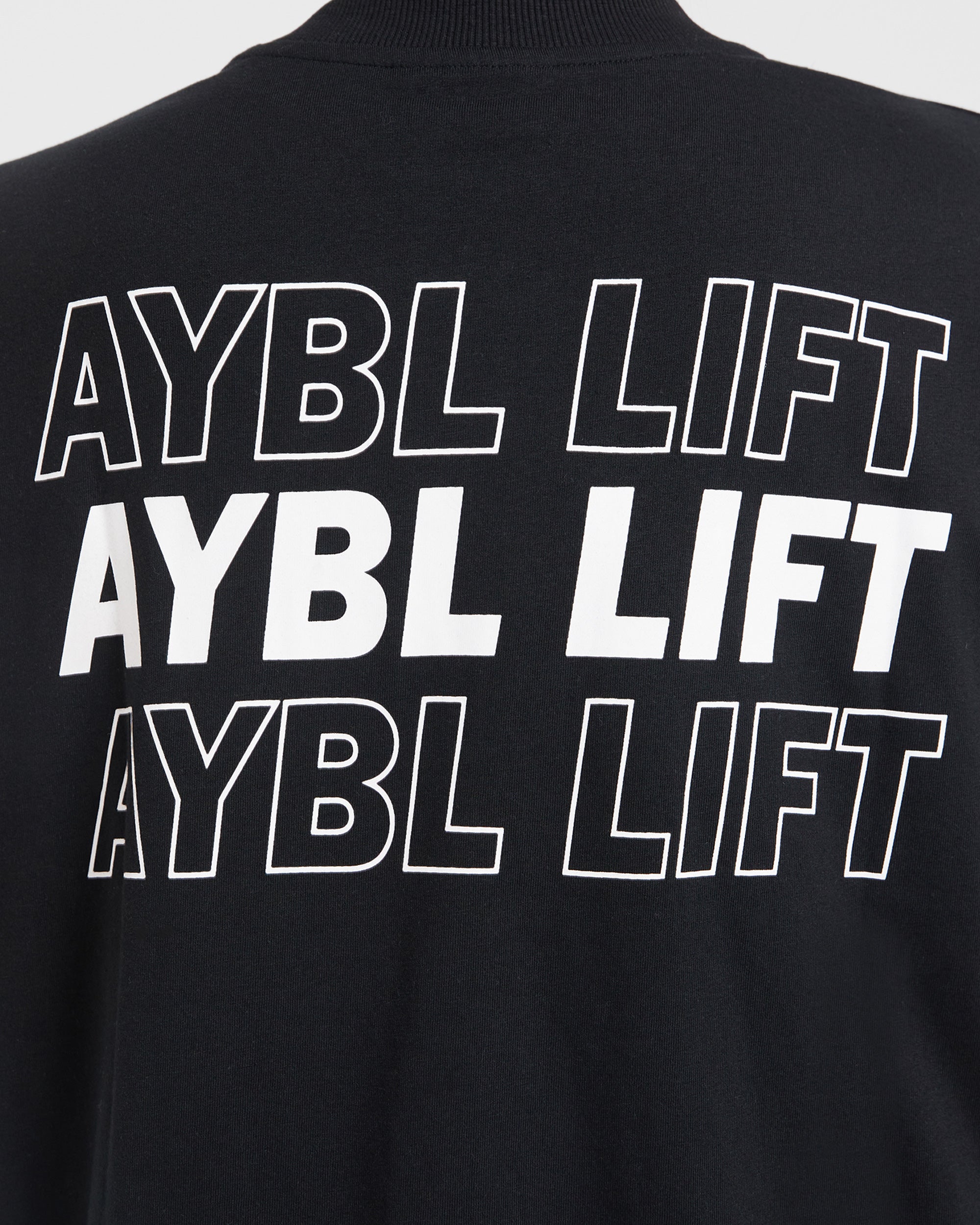 AYBL Lift Italic Oversized T Shirt - Black