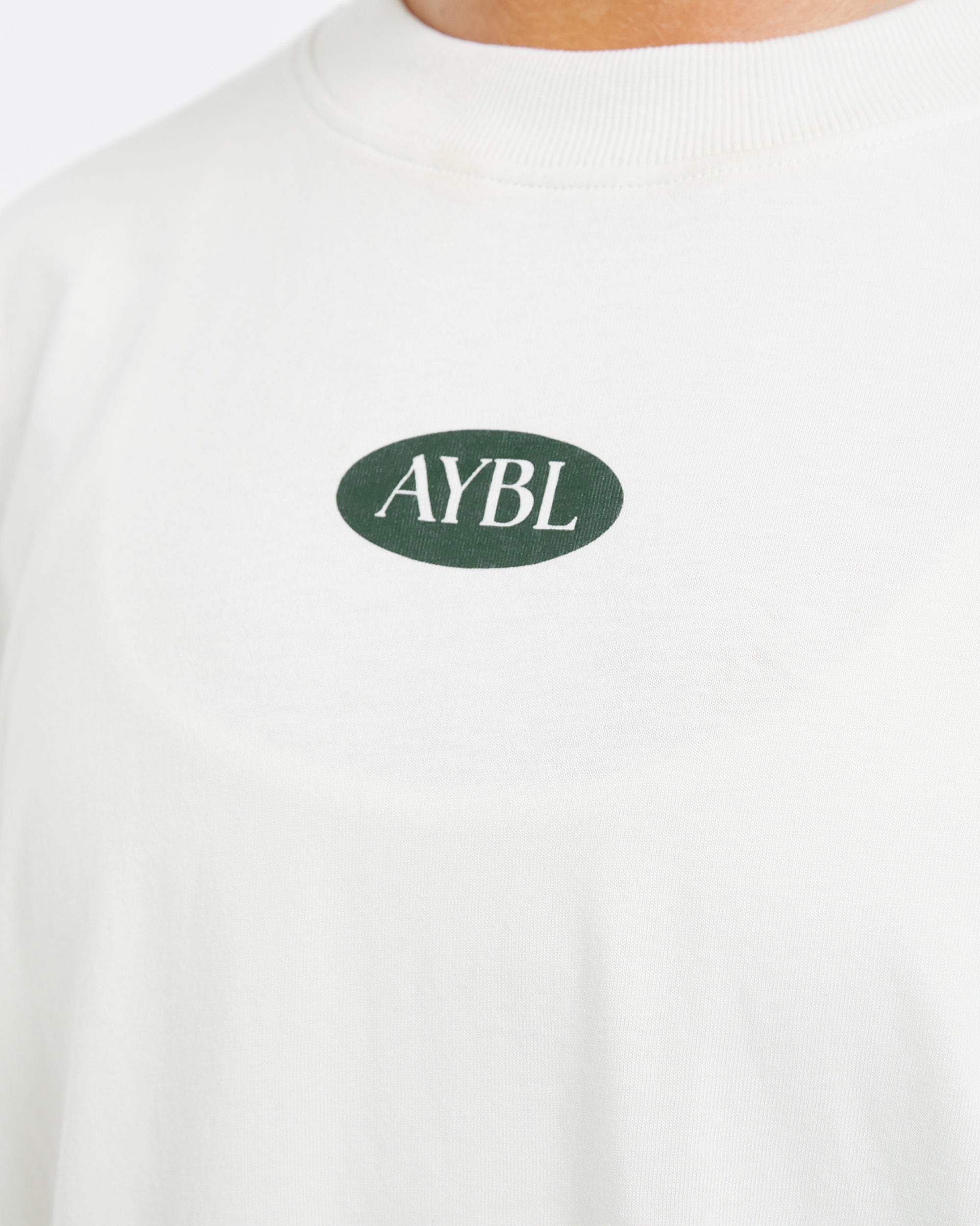 AYBL Lifestyle Oversized T Shirt - Off White/Forest