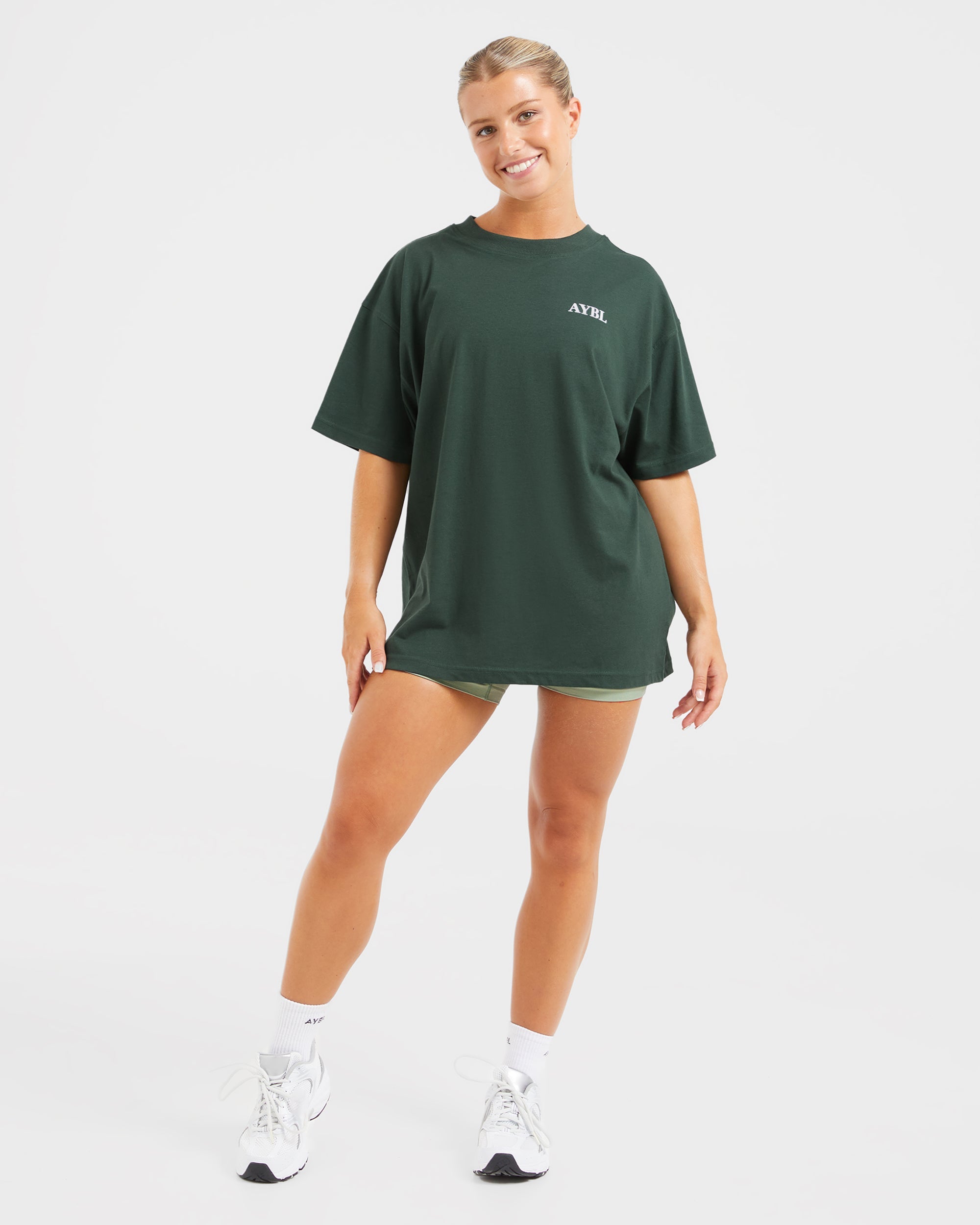 Do It For You Oversized T Shirt - Forest Green