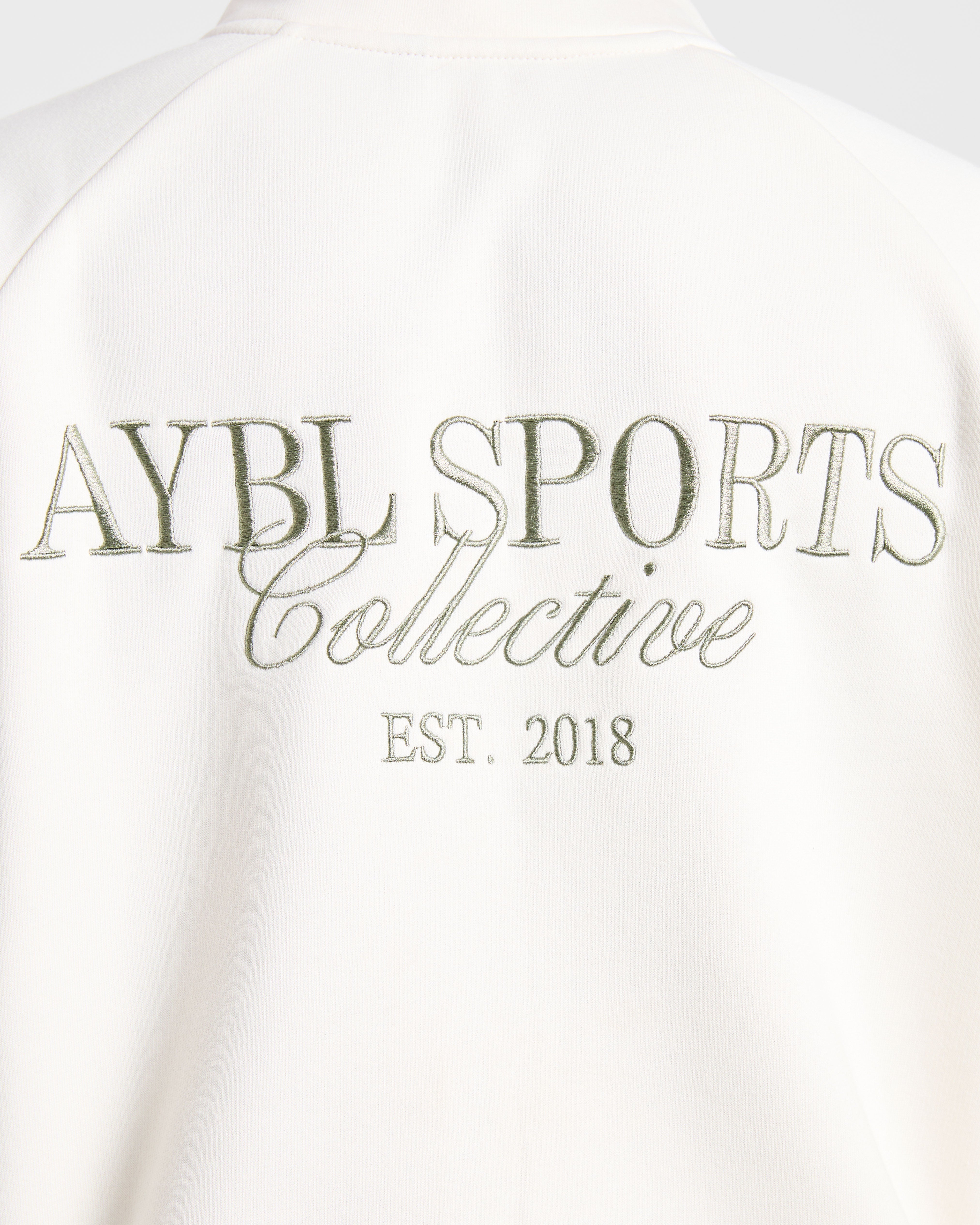 Sports Collective Oversized 1/4 Zip Pullover - Off White/Green