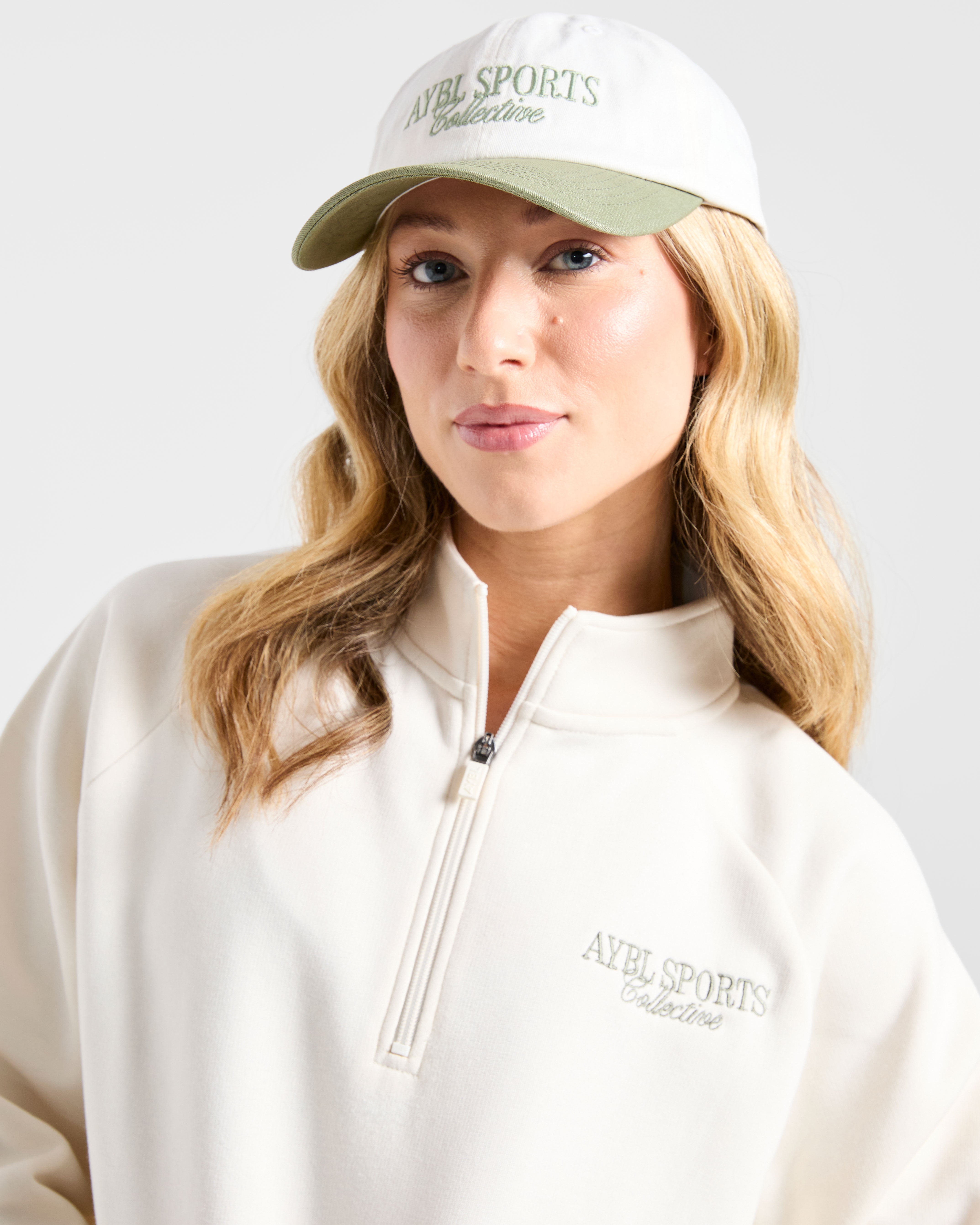 Sports Collective Cap - Off White/Green