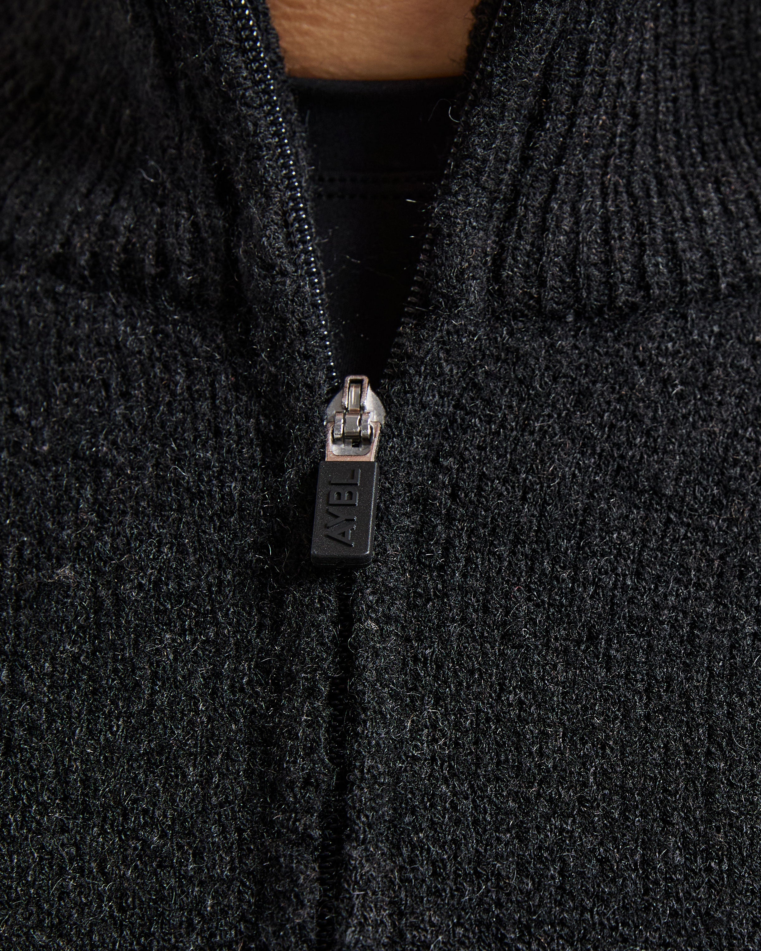 Soft Oversized Knitted 1/4 Zip - Black
