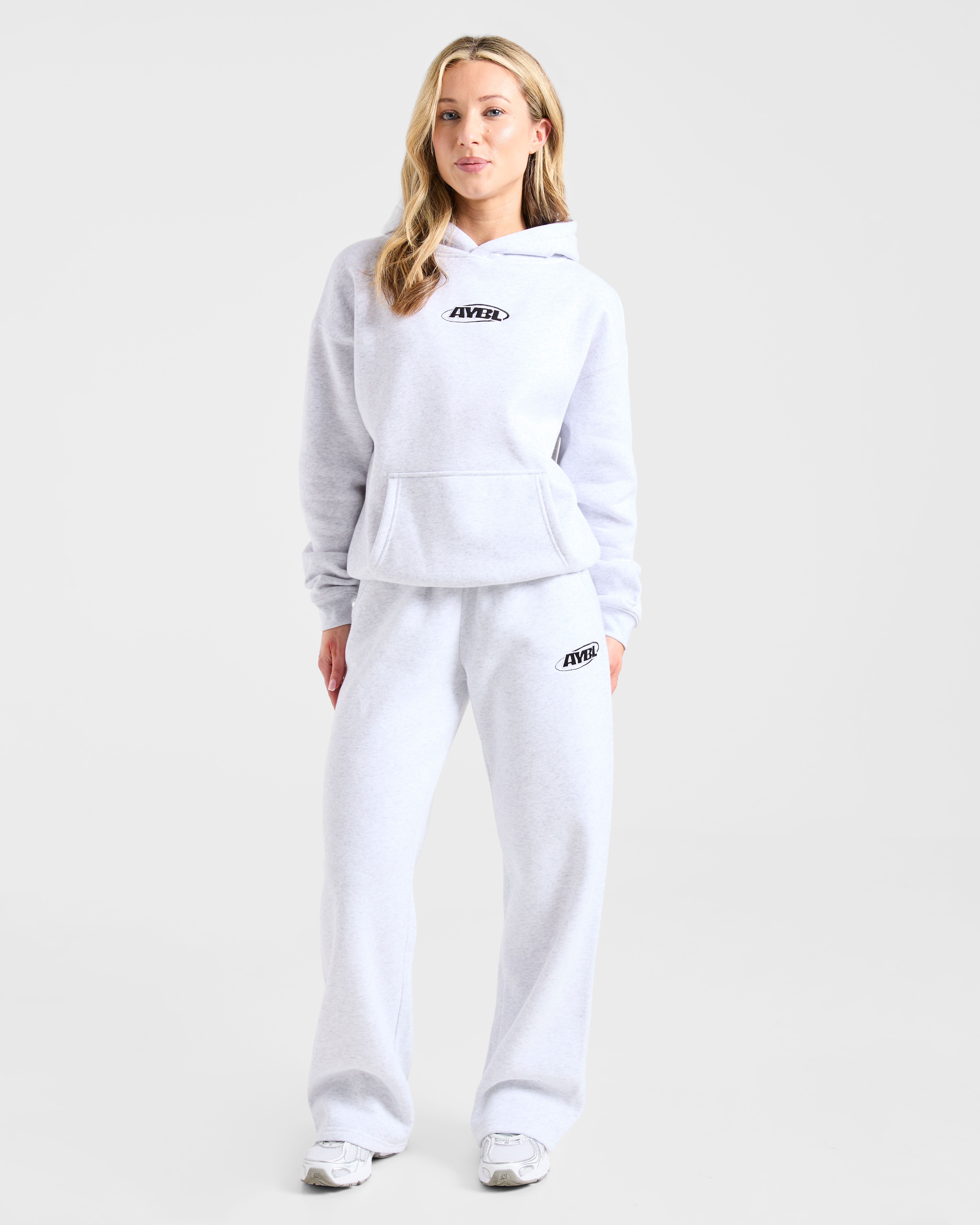 Sports Essentials Oversized Straight Leg Joggers - Heather Grey/Black