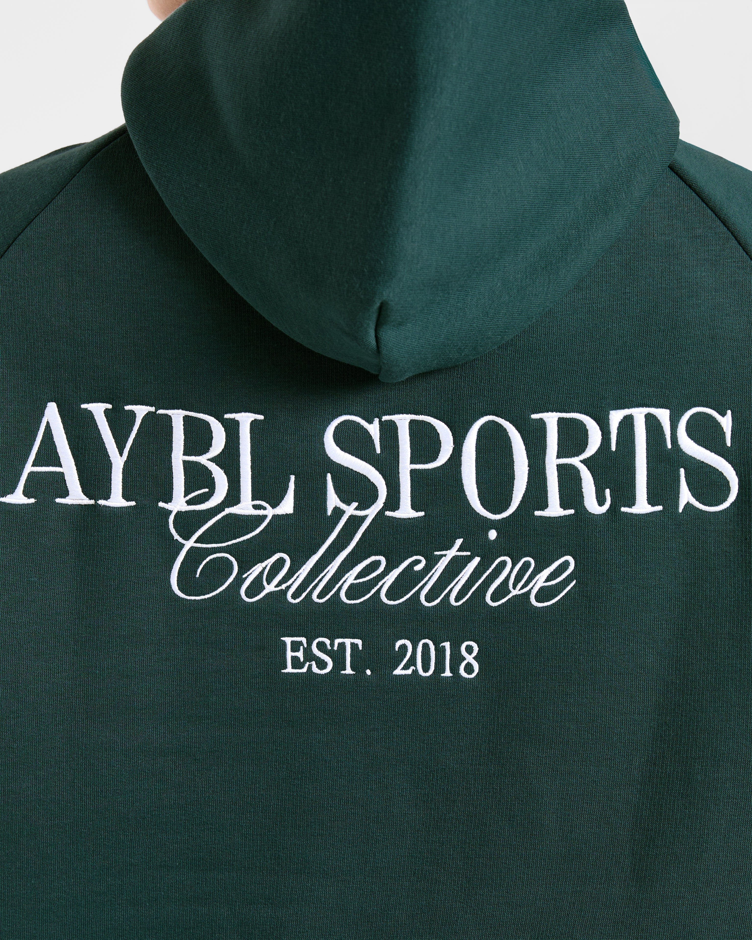 Sports Collective Oversized Hoodie - Deep Forest