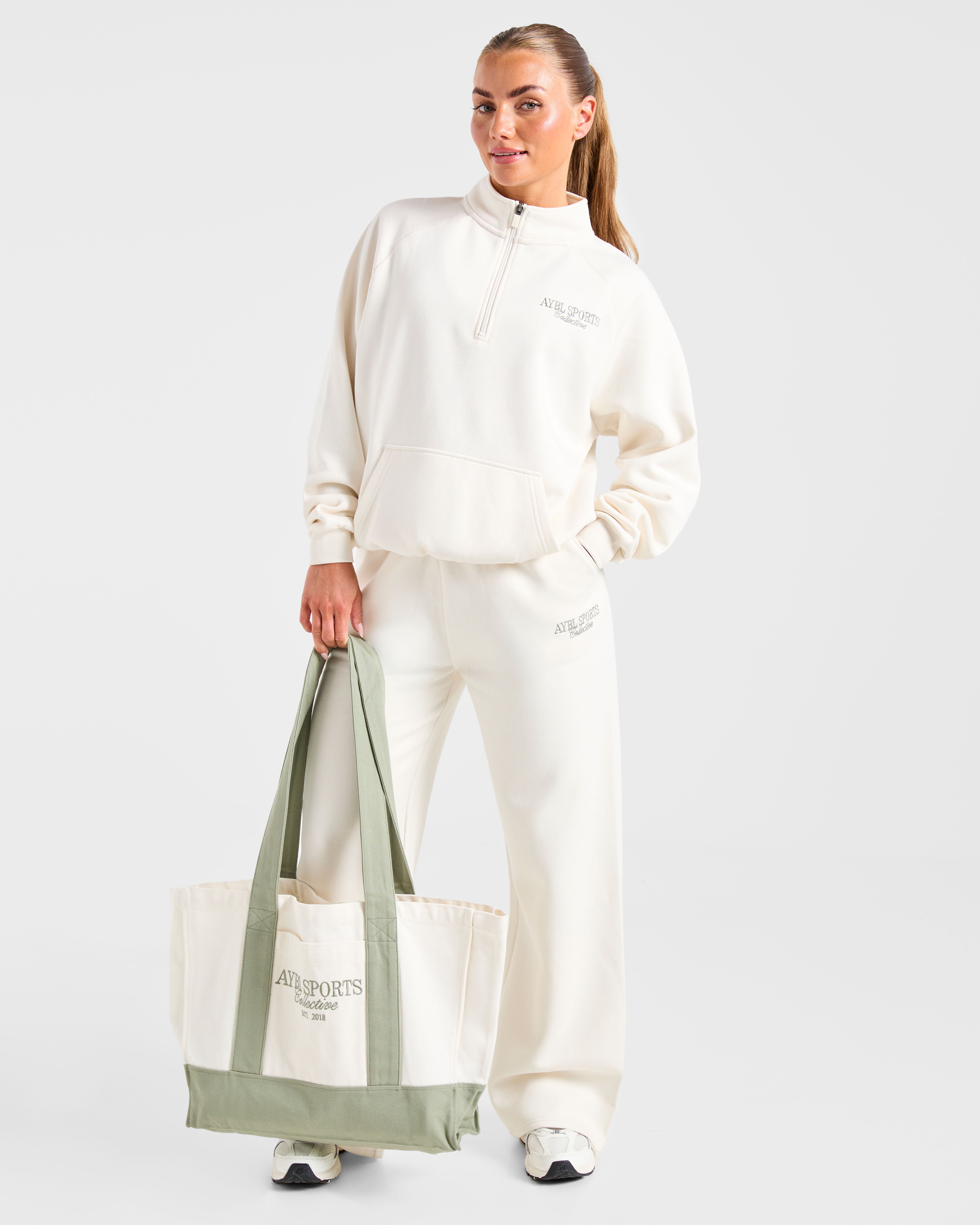 Sports Collective Tote Bag - Off White/Green