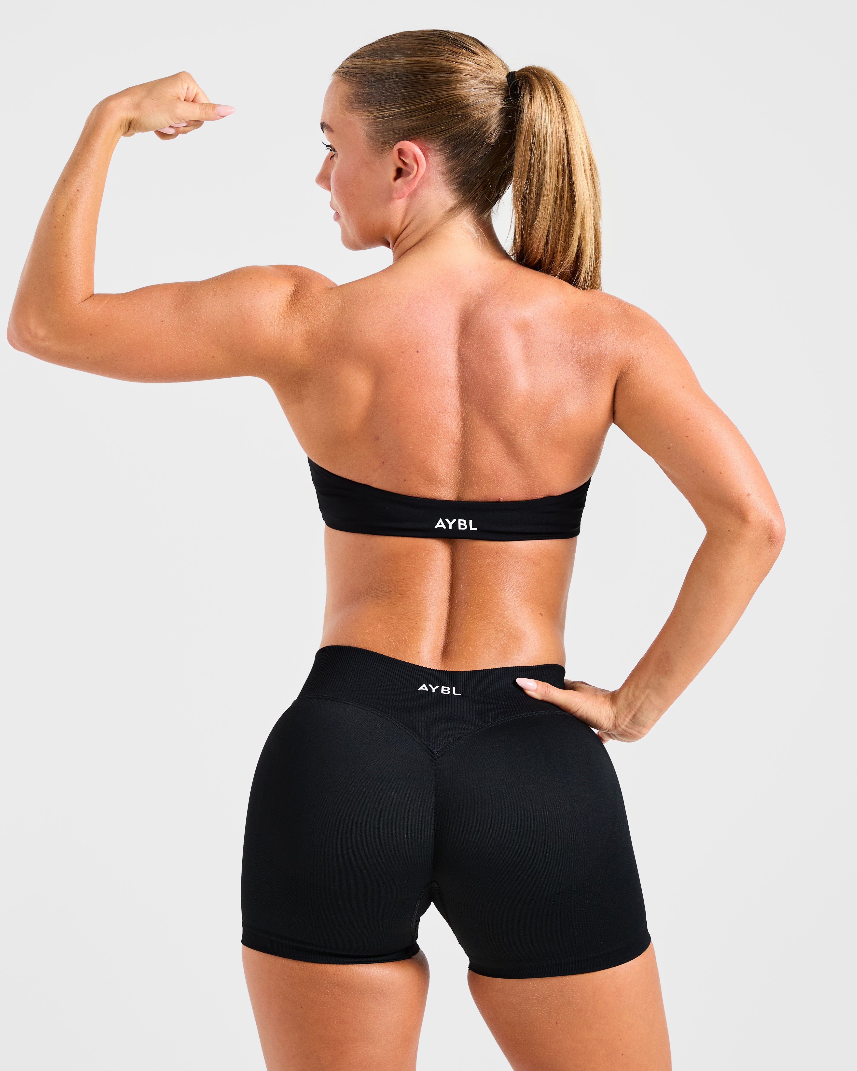 Essential Bandeau Sports Bra - Black