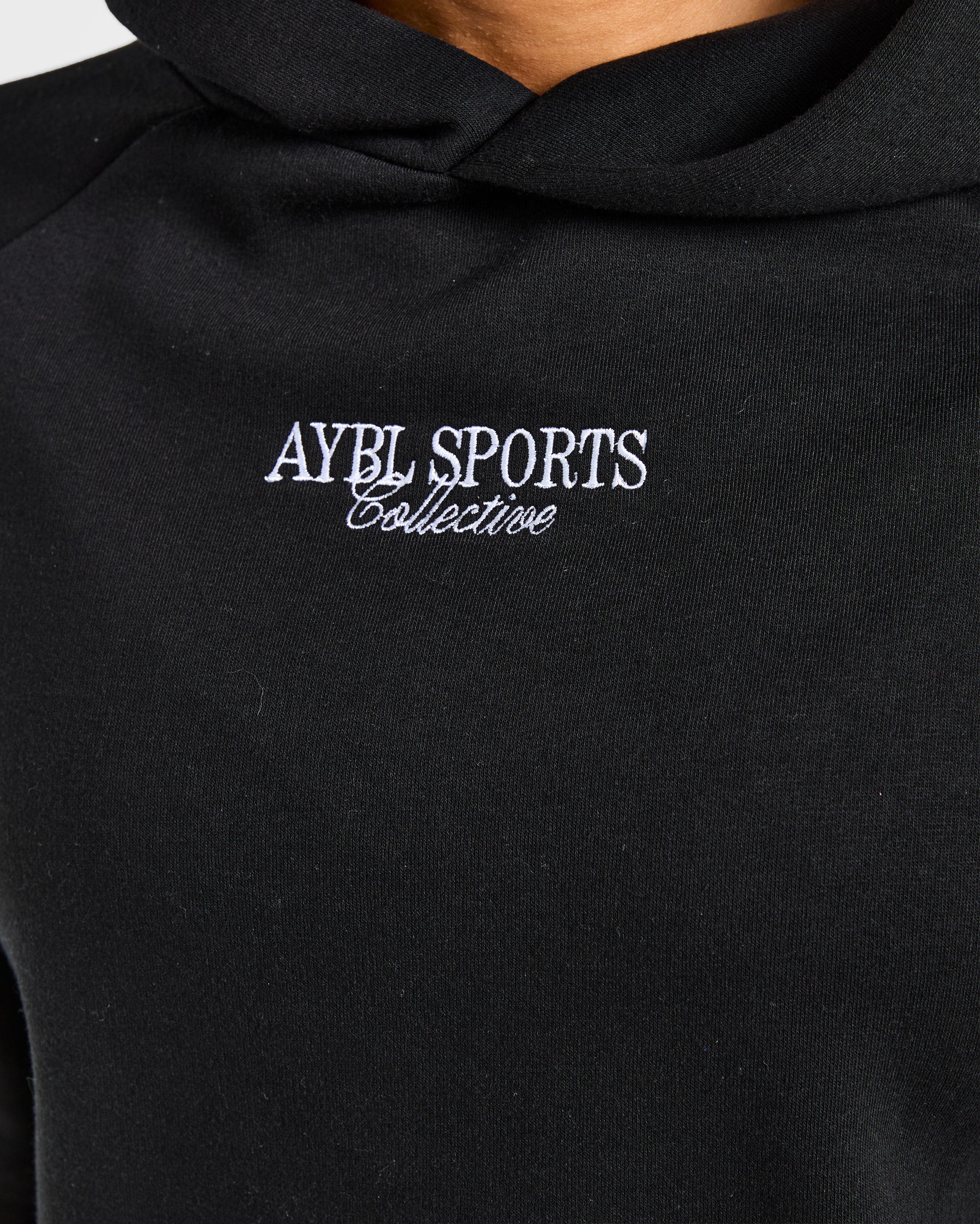 Sports Collective Oversized Hoodie - Black