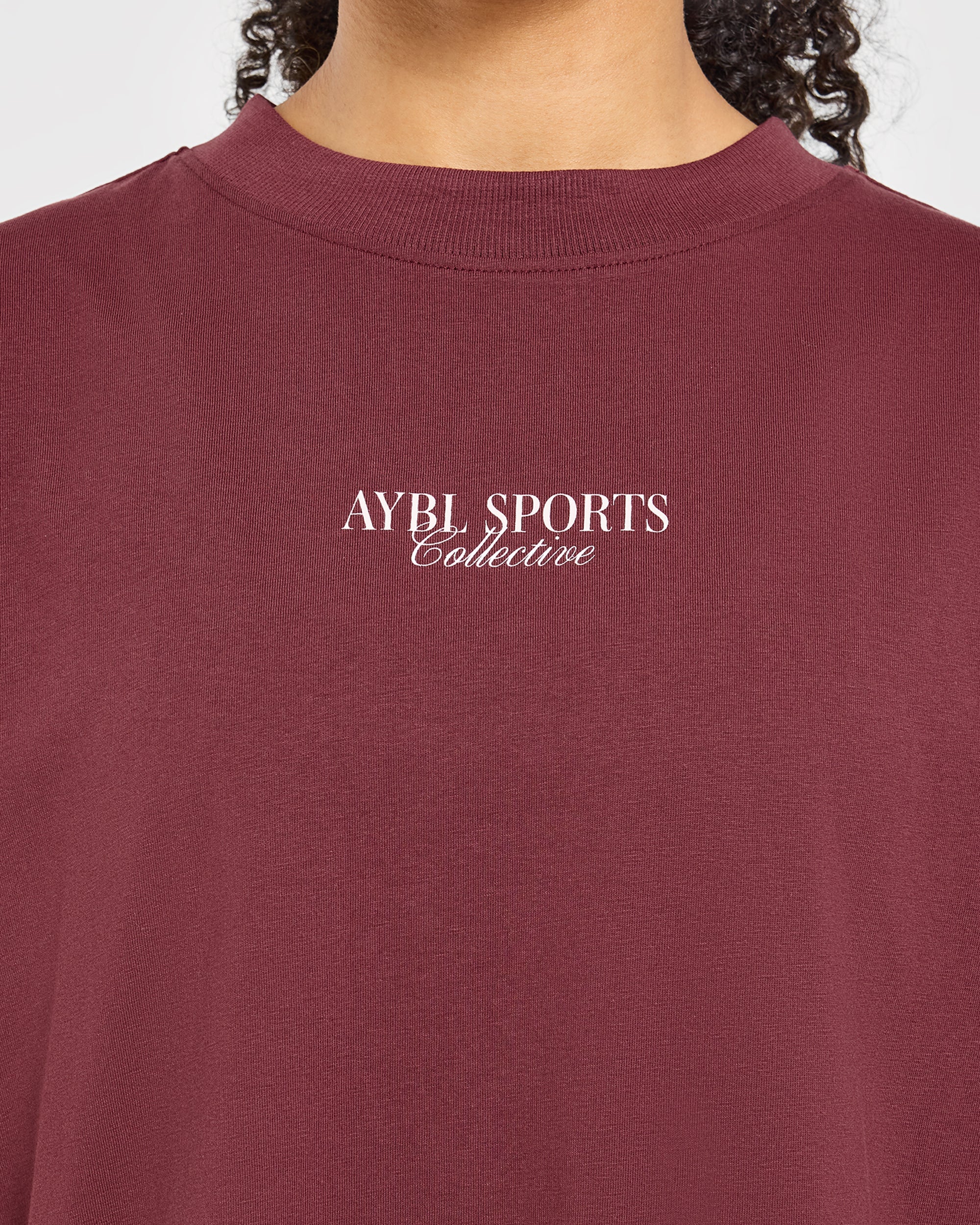 Sports Collective Oversized T Shirt - Red Wine