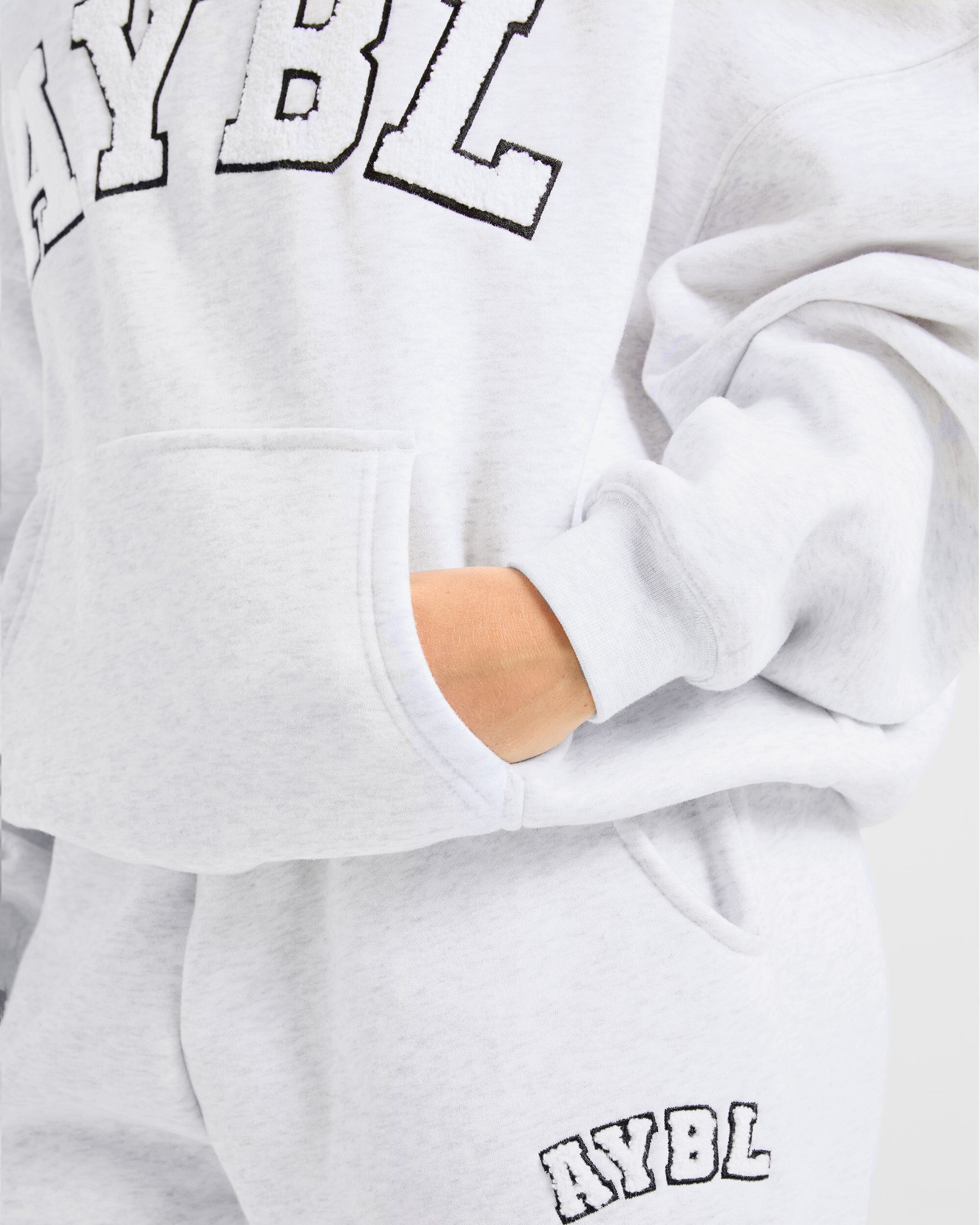 Varsity Oversized Hoodie - Heather Grey