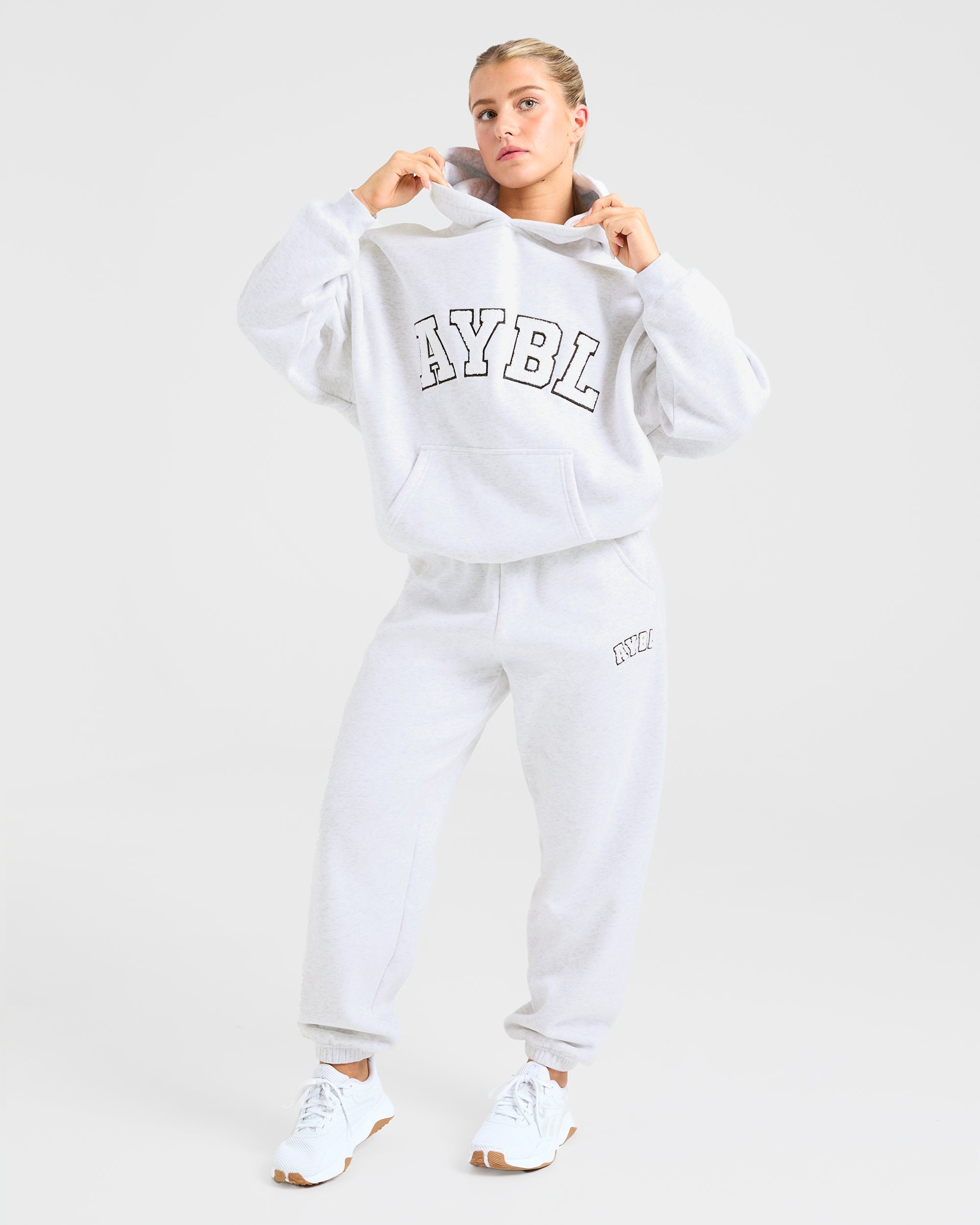 Varsity Oversized Hoodie - Heather Grey