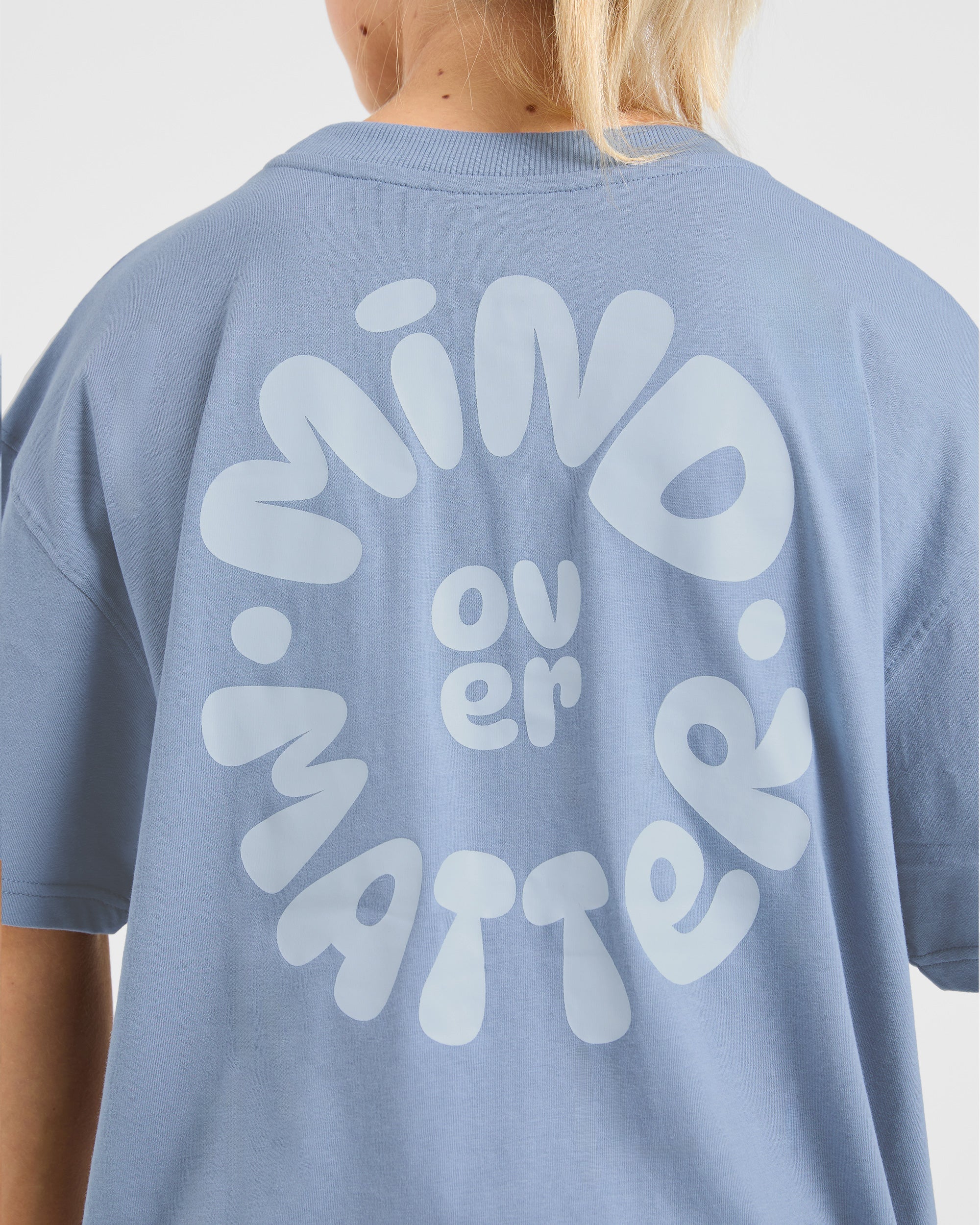 Mind Over Matter V2 Oversized T Shirt - Blue